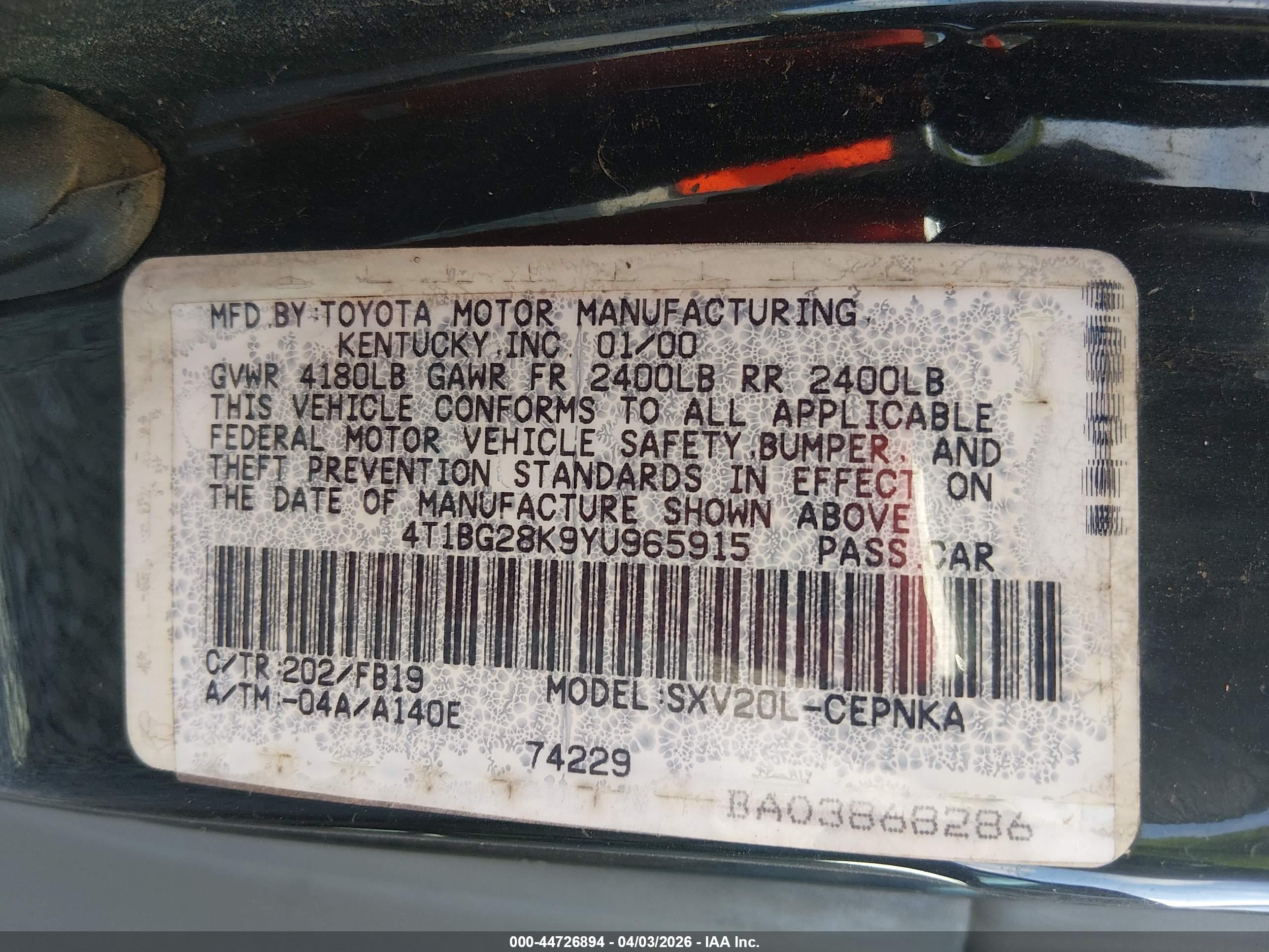 TOYOTA CAMRY image 9
