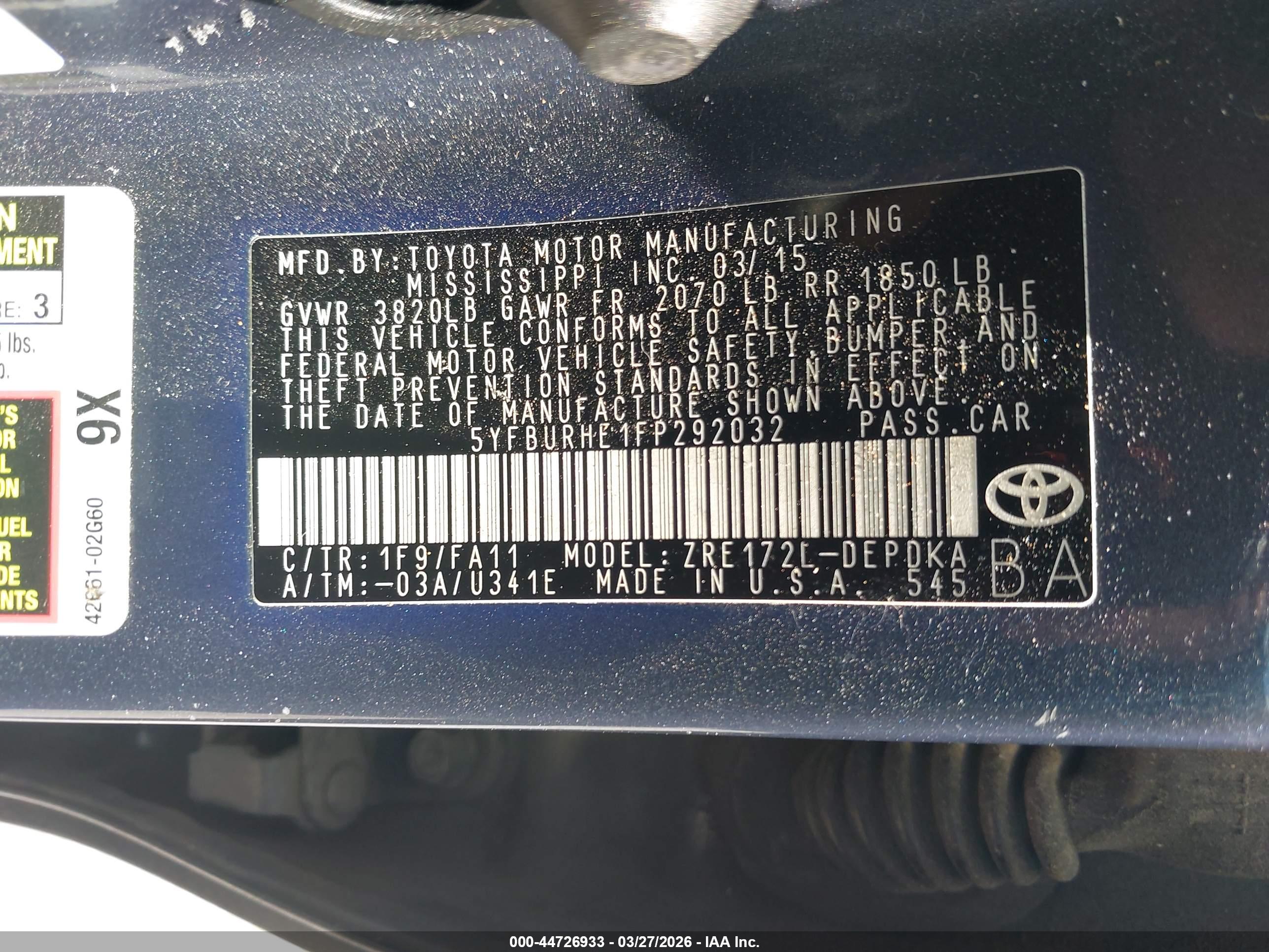 TOYOTA COROLLA image 9
