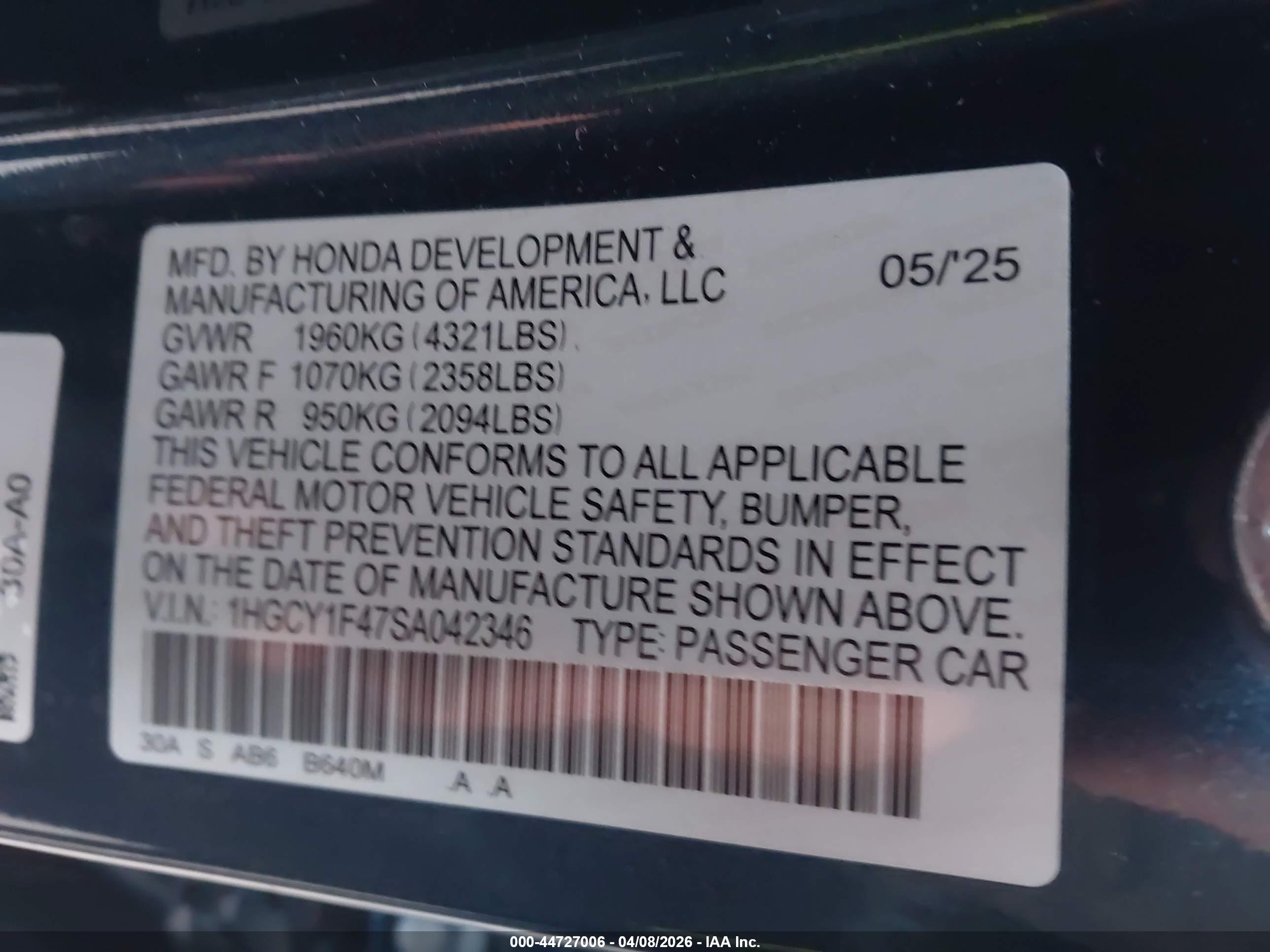HONDA ACCORD image 9