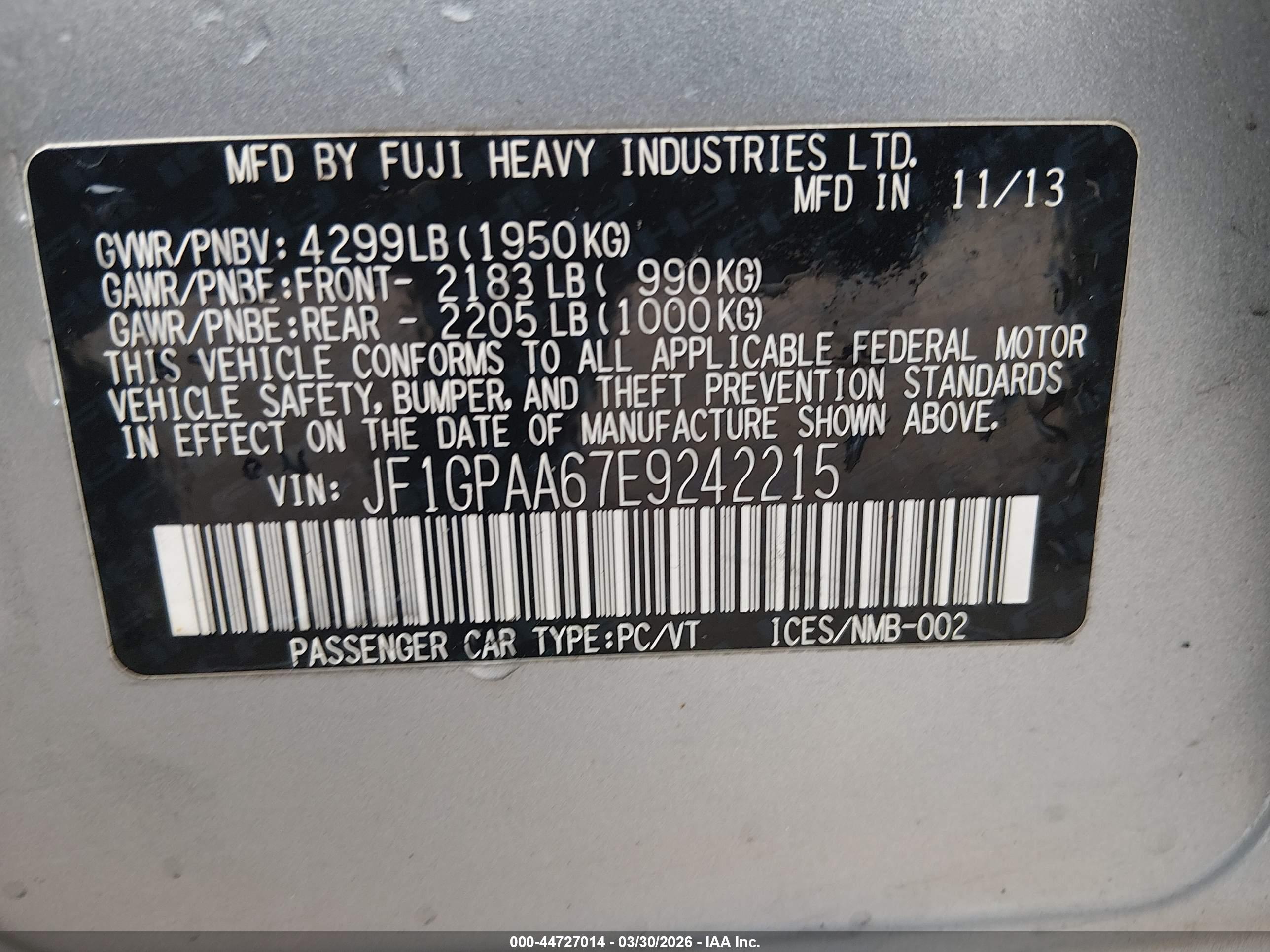 SUBARU IMPREZA image 9