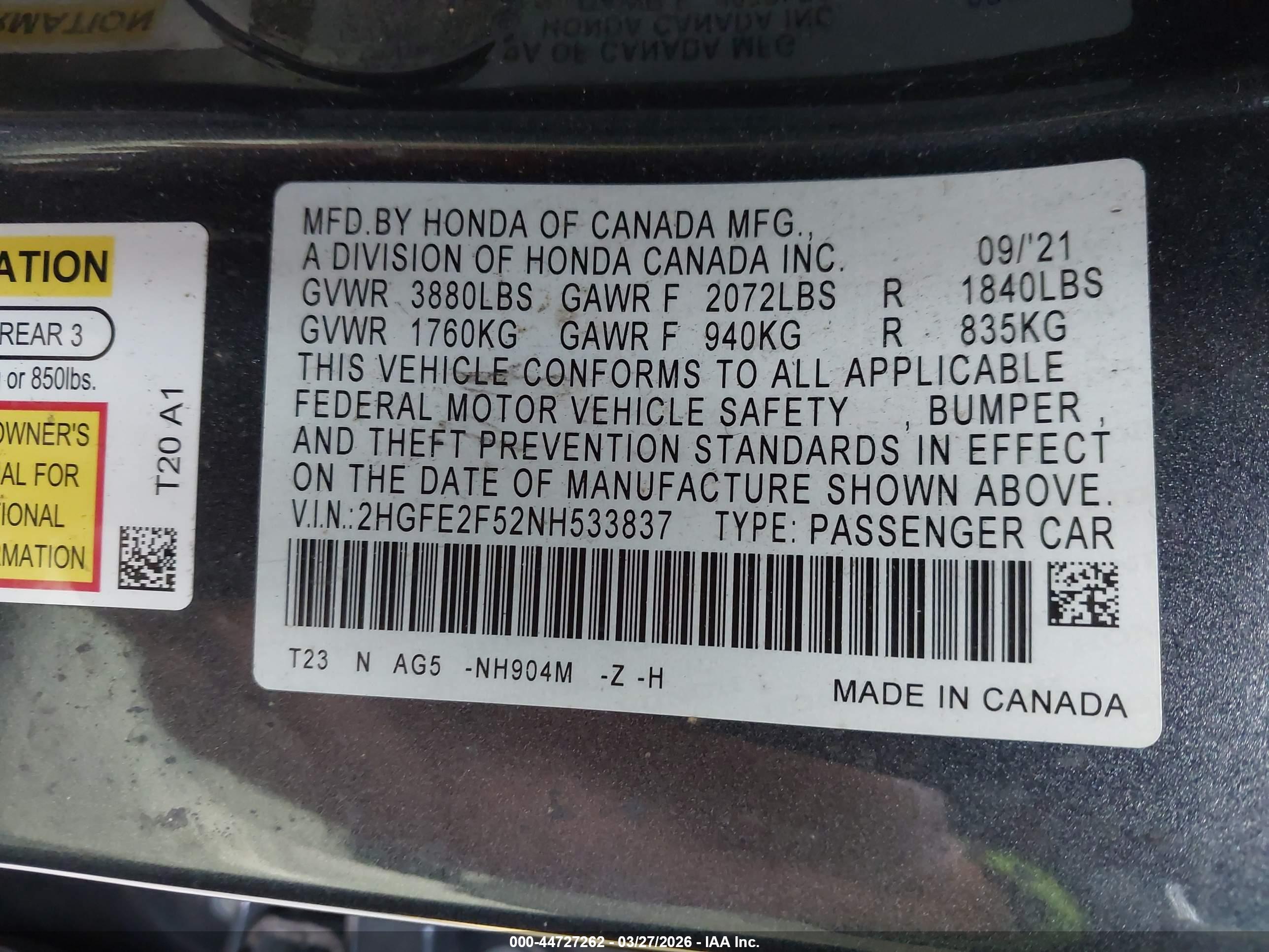 HONDA CIVIC image 9
