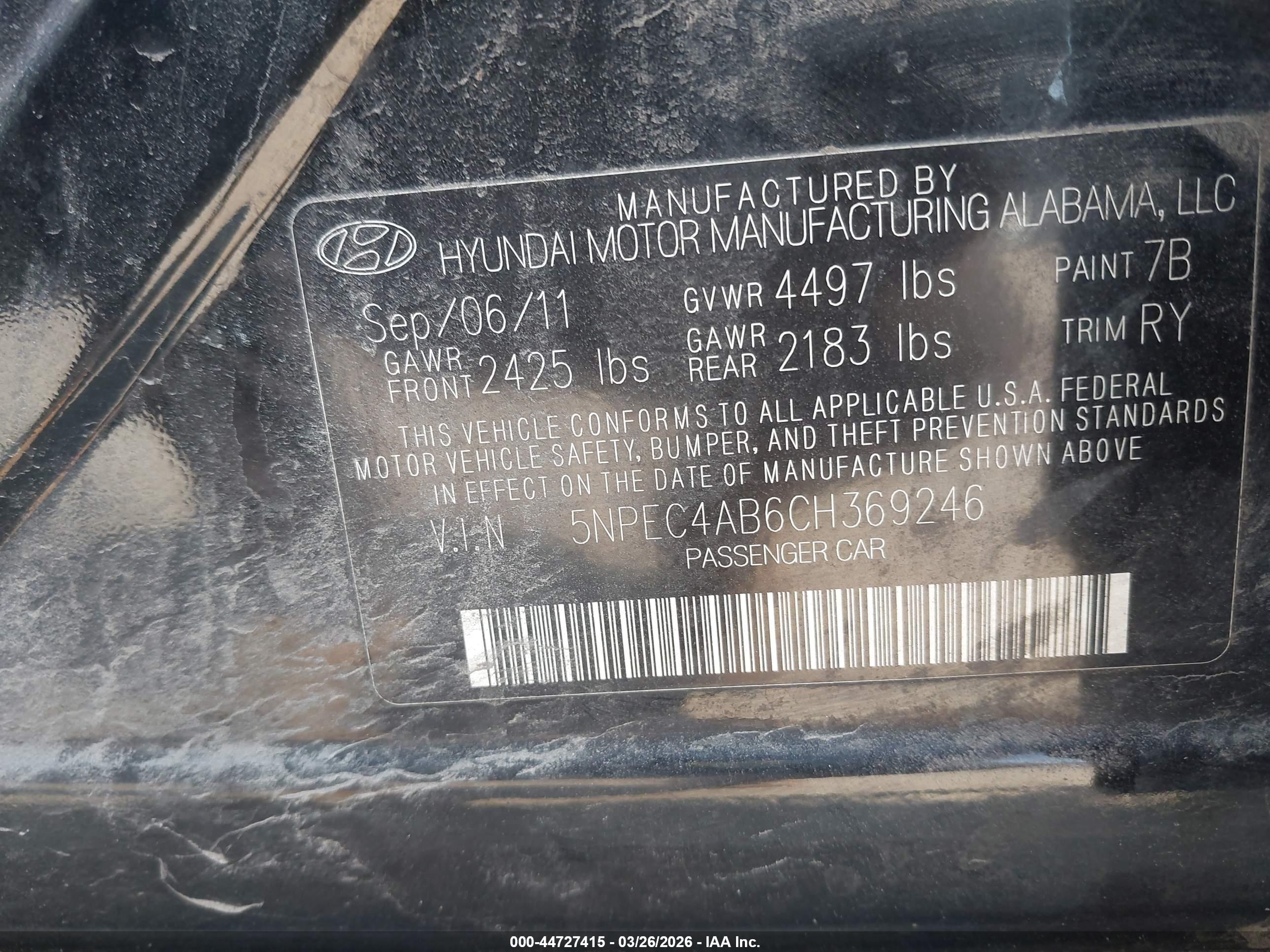 HYUNDAI SONATA image 9