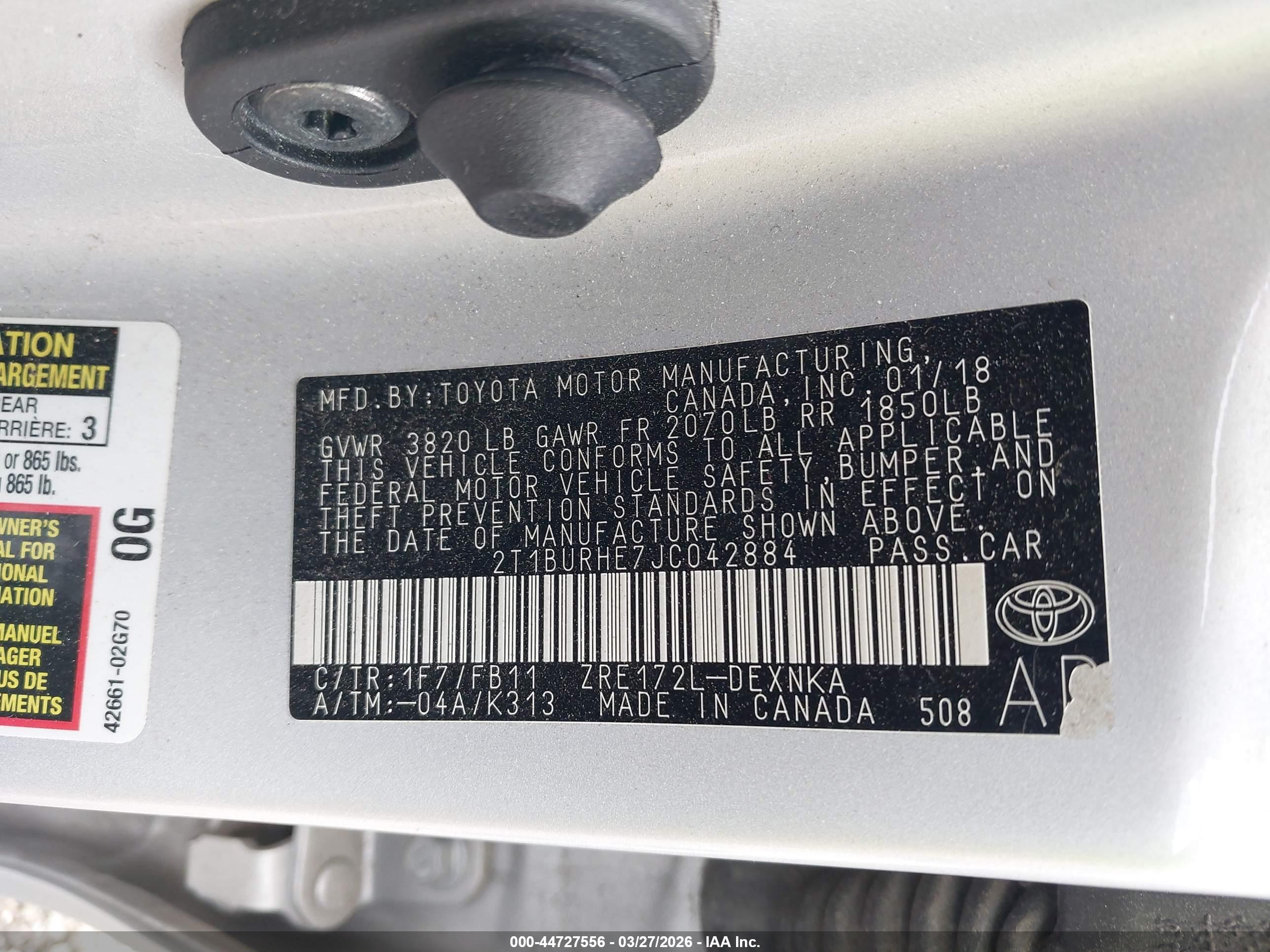 TOYOTA COROLLA image 9