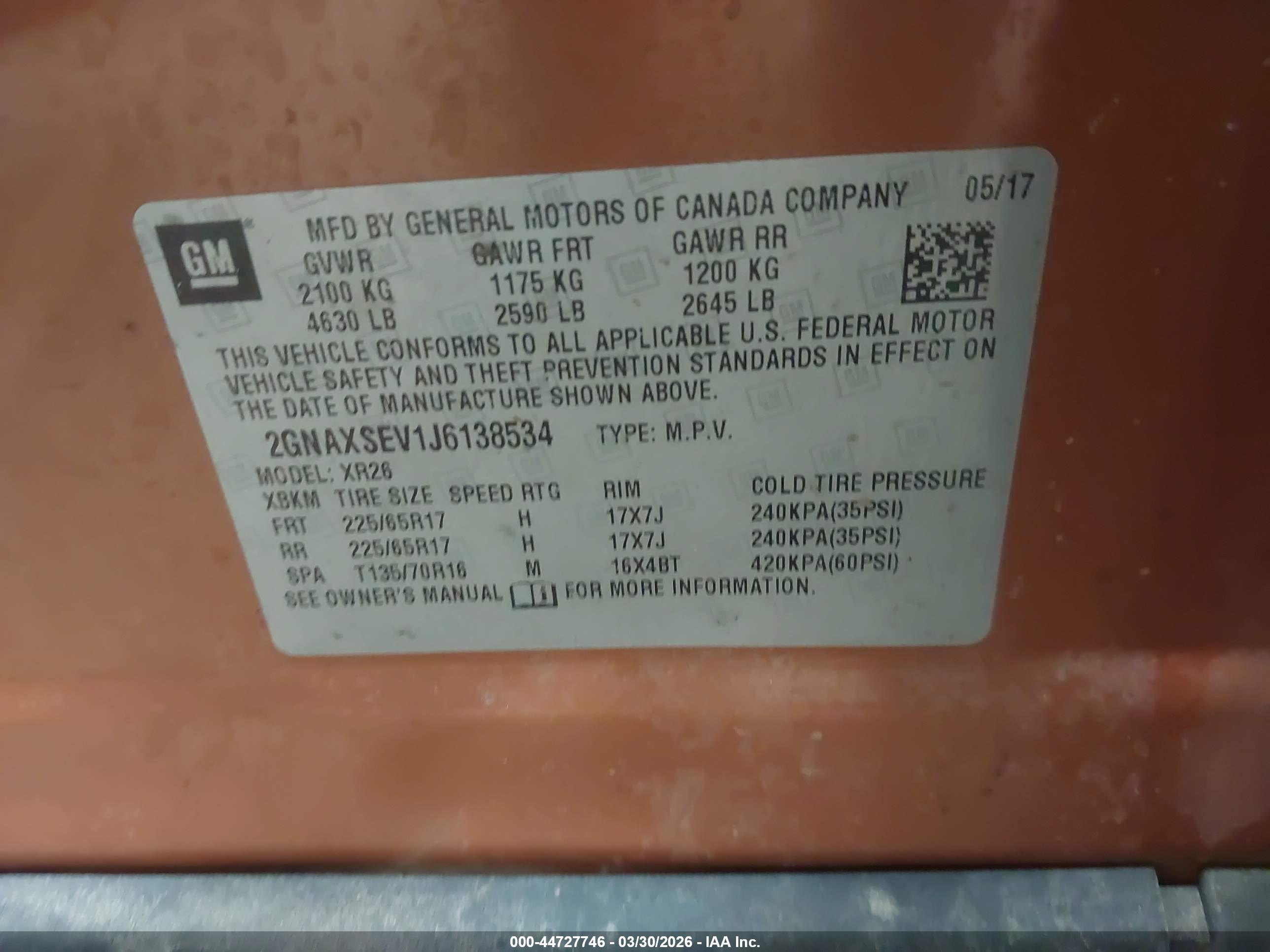 CHEVROLET EQUINOX image 9