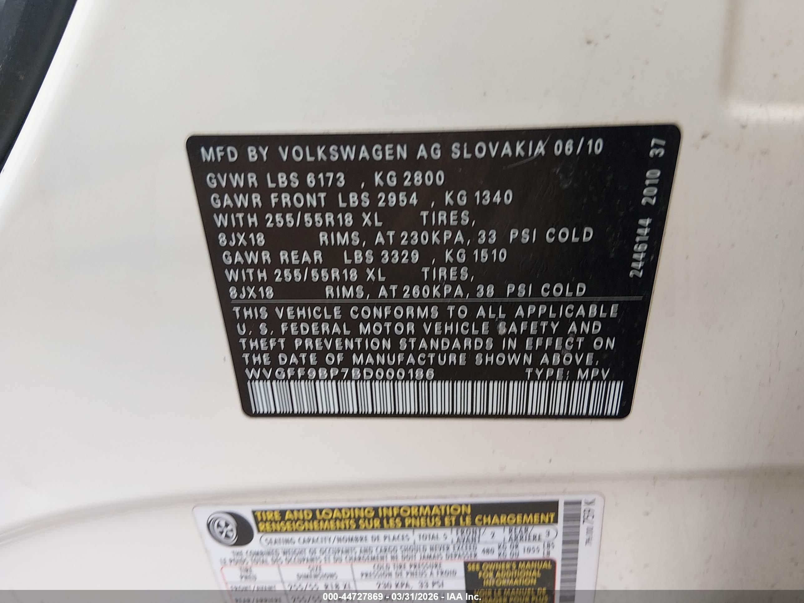 VOLKSWAGEN TOUAREG image 9