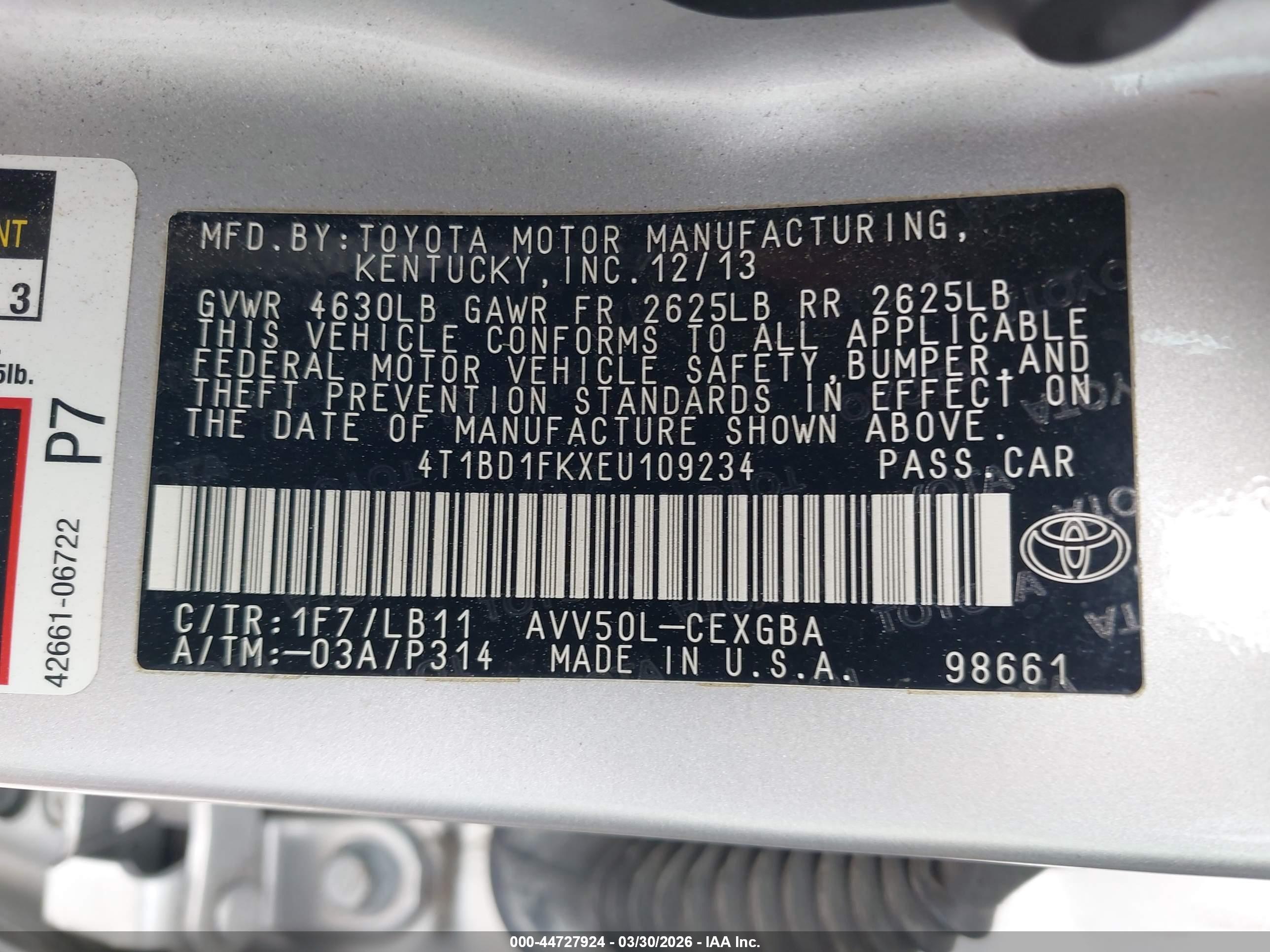 TOYOTA CAMRY image 9