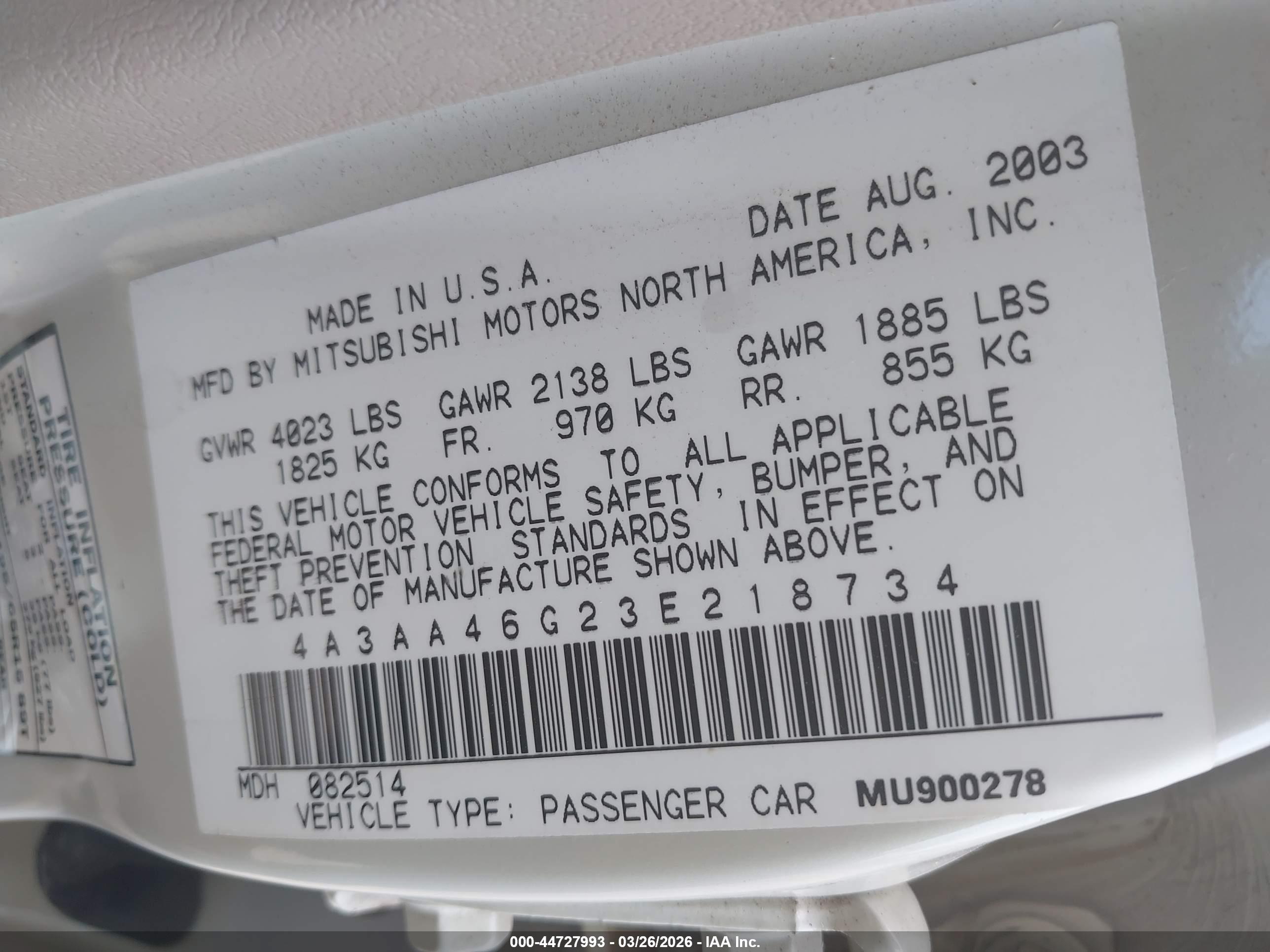 MITSUBISHI GALANT image 9