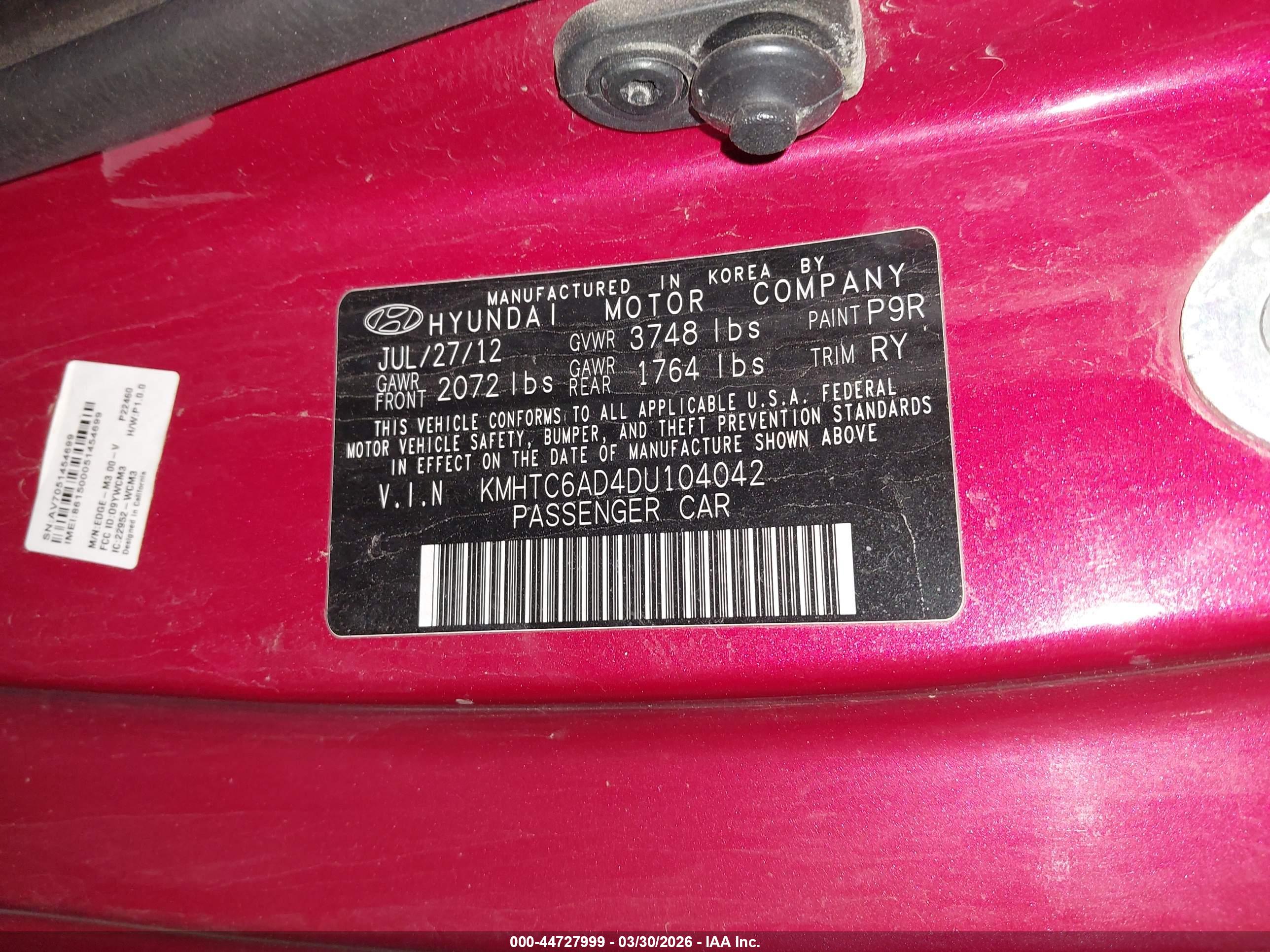 HYUNDAI VELOSTER image 9