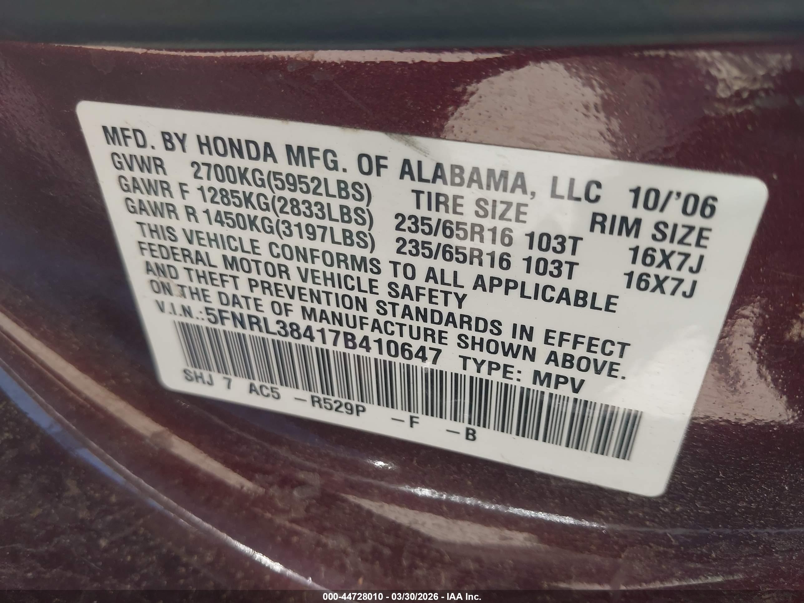 HONDA ODYSSEY image 9