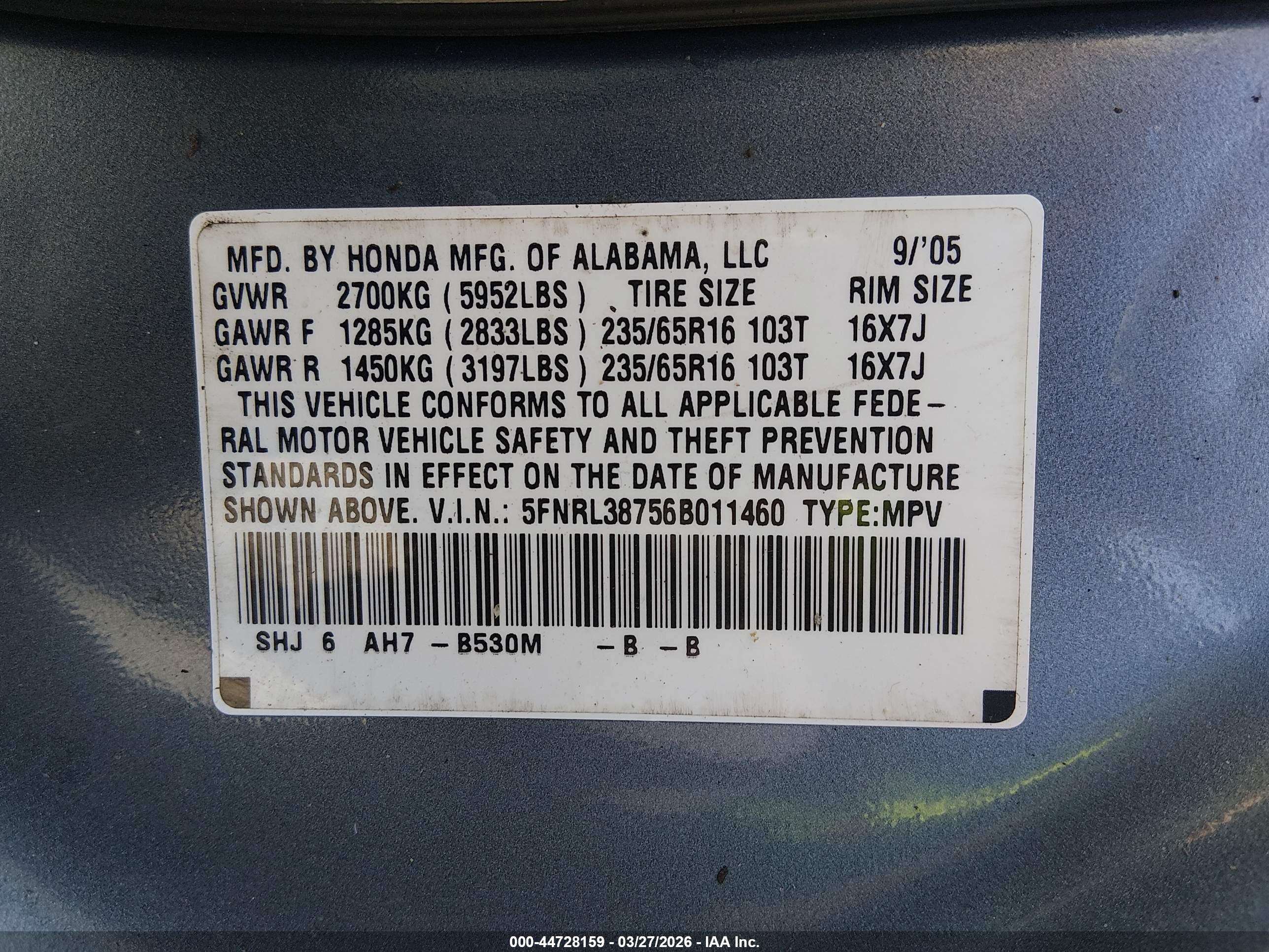HONDA ODYSSEY image 9
