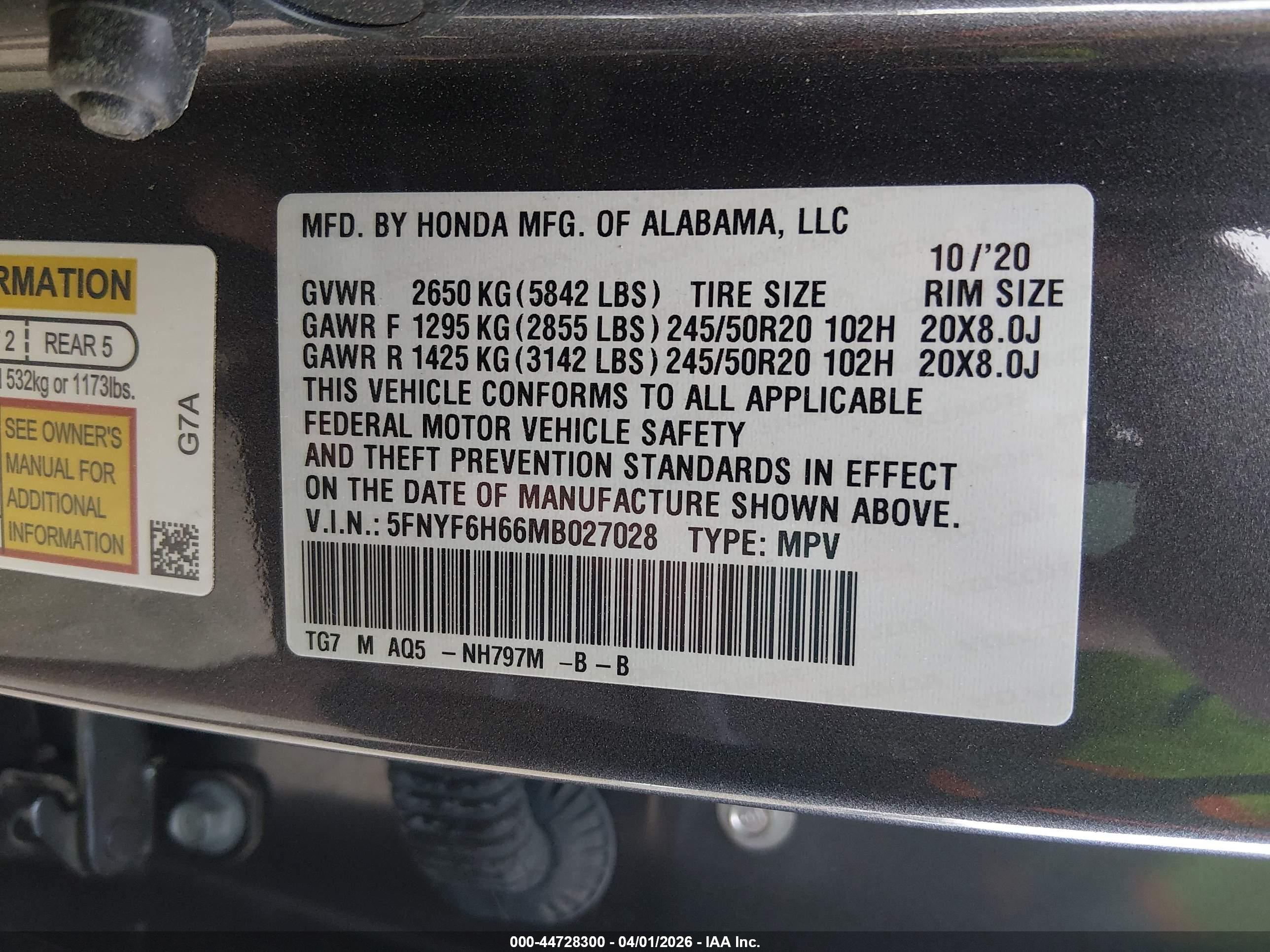 HONDA PILOT image 9