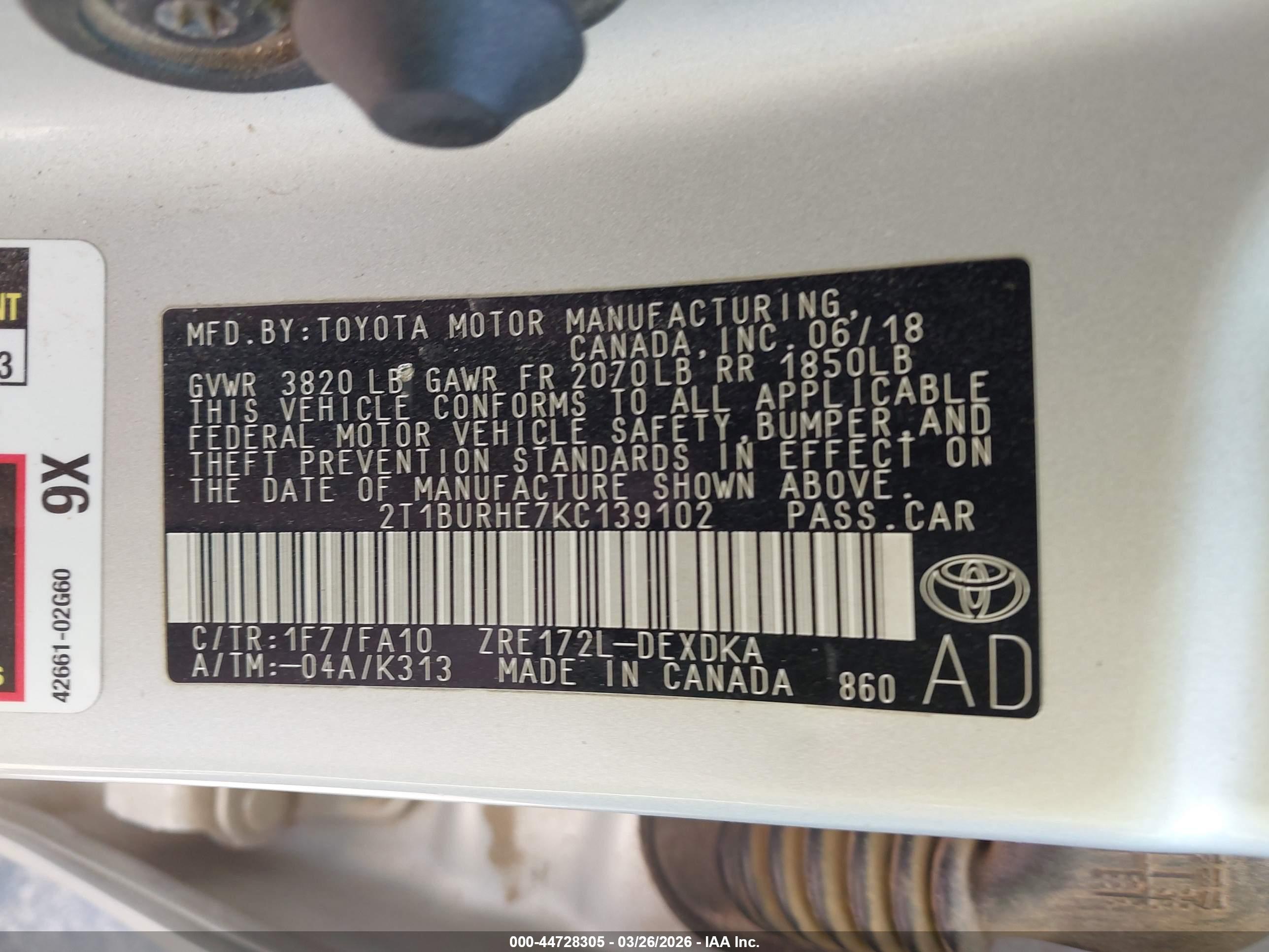 TOYOTA COROLLA image 9
