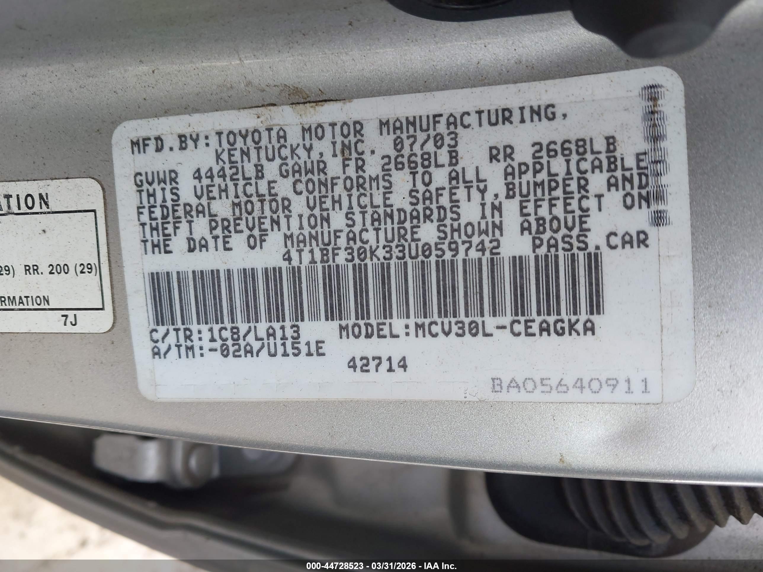 TOYOTA CAMRY image 9
