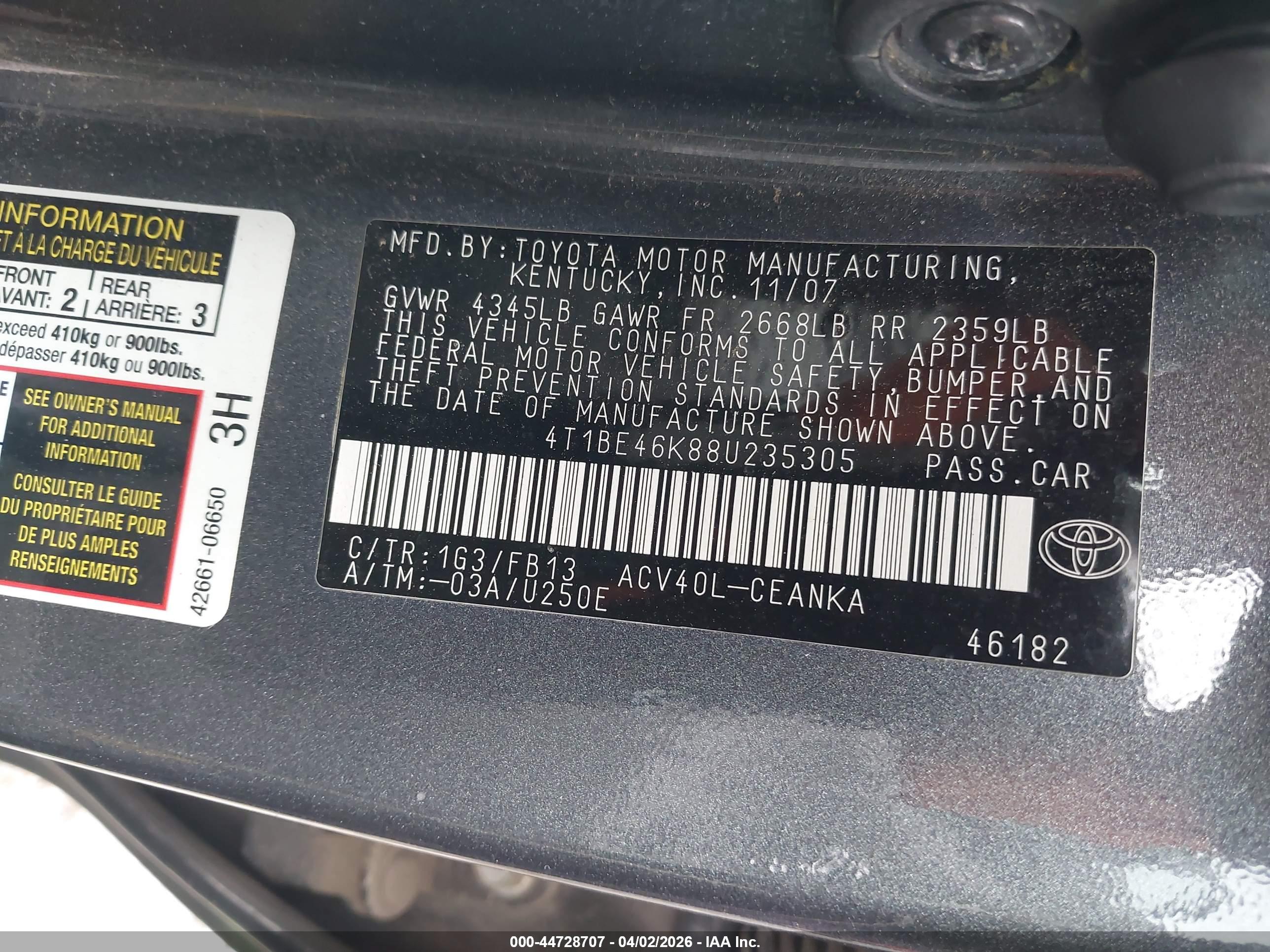 TOYOTA CAMRY image 9