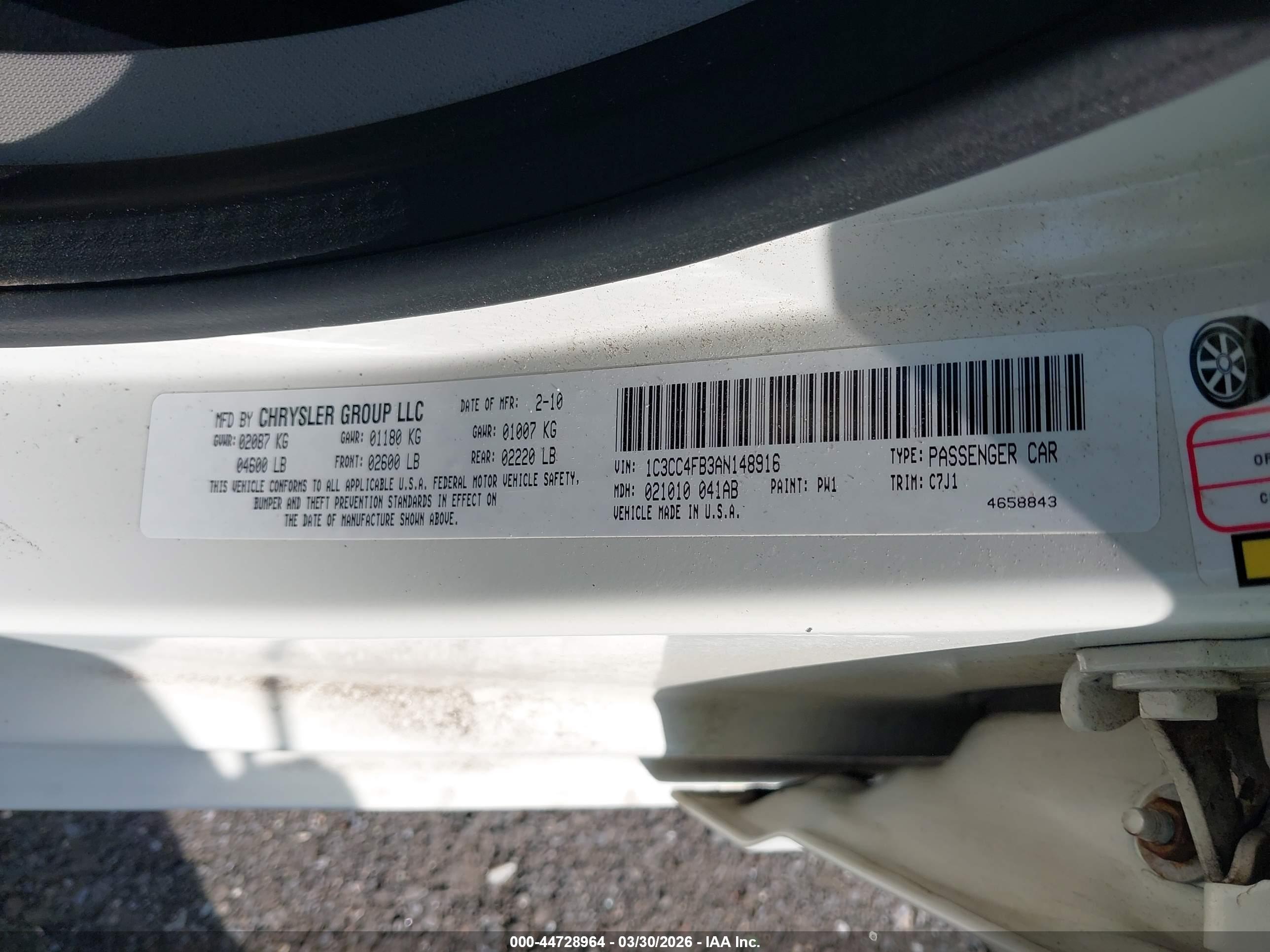 CHRYSLER SEBRING image 9