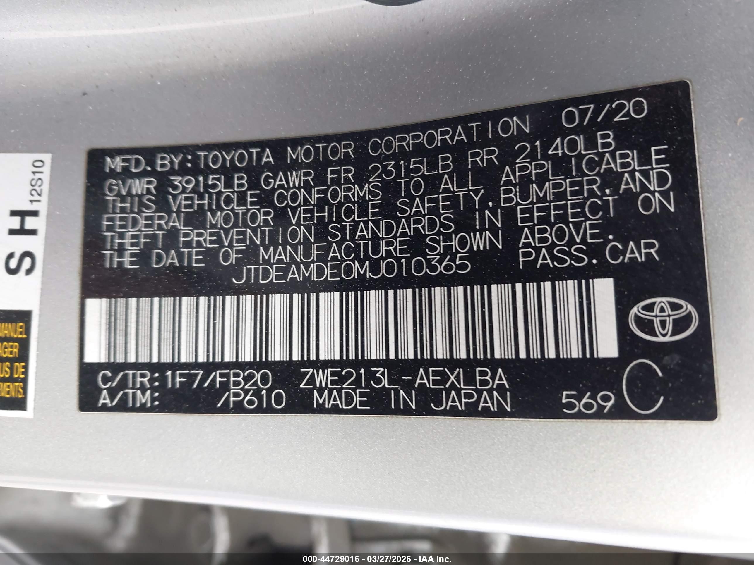 TOYOTA COROLLA image 9