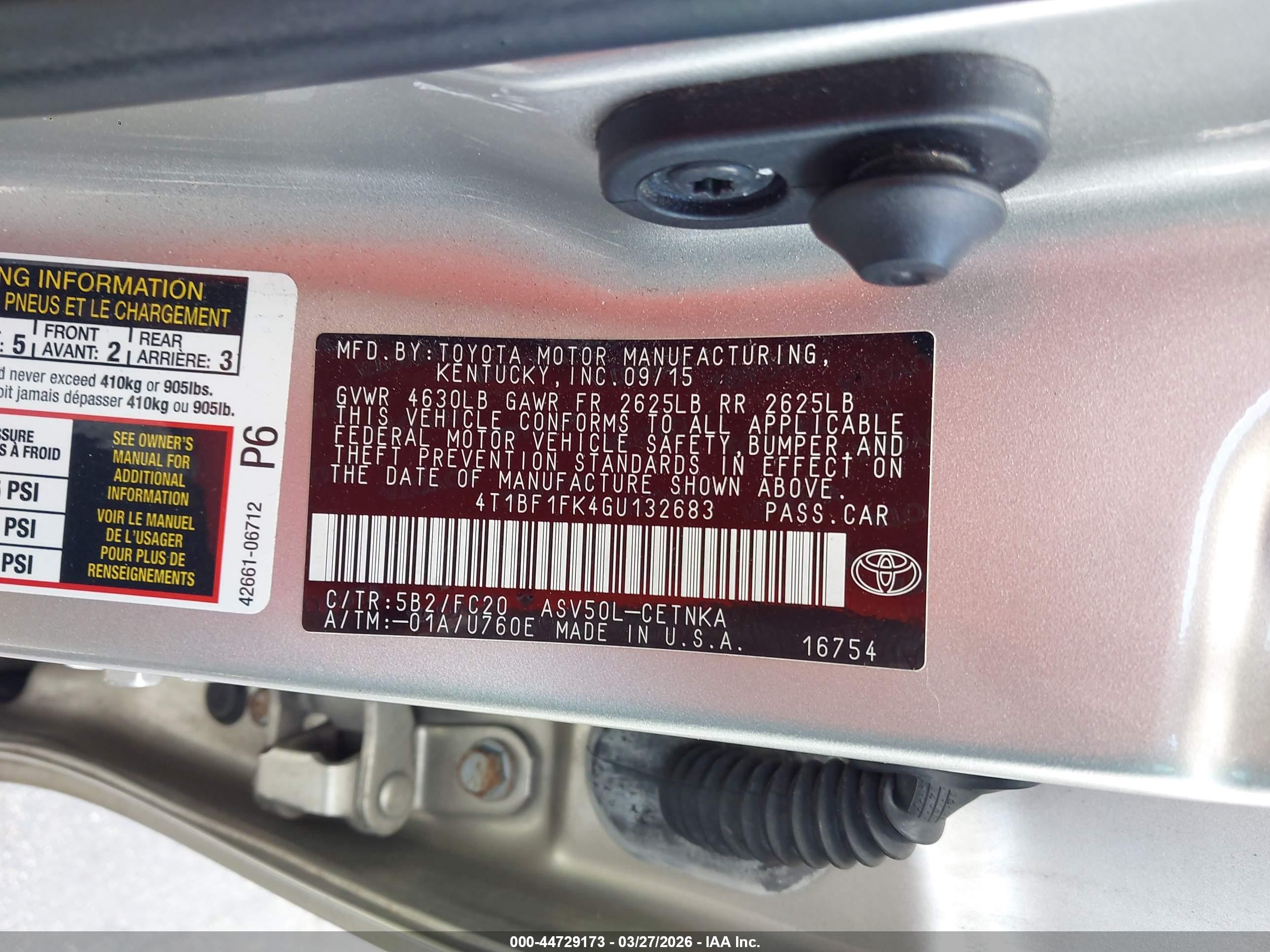 TOYOTA CAMRY image 9