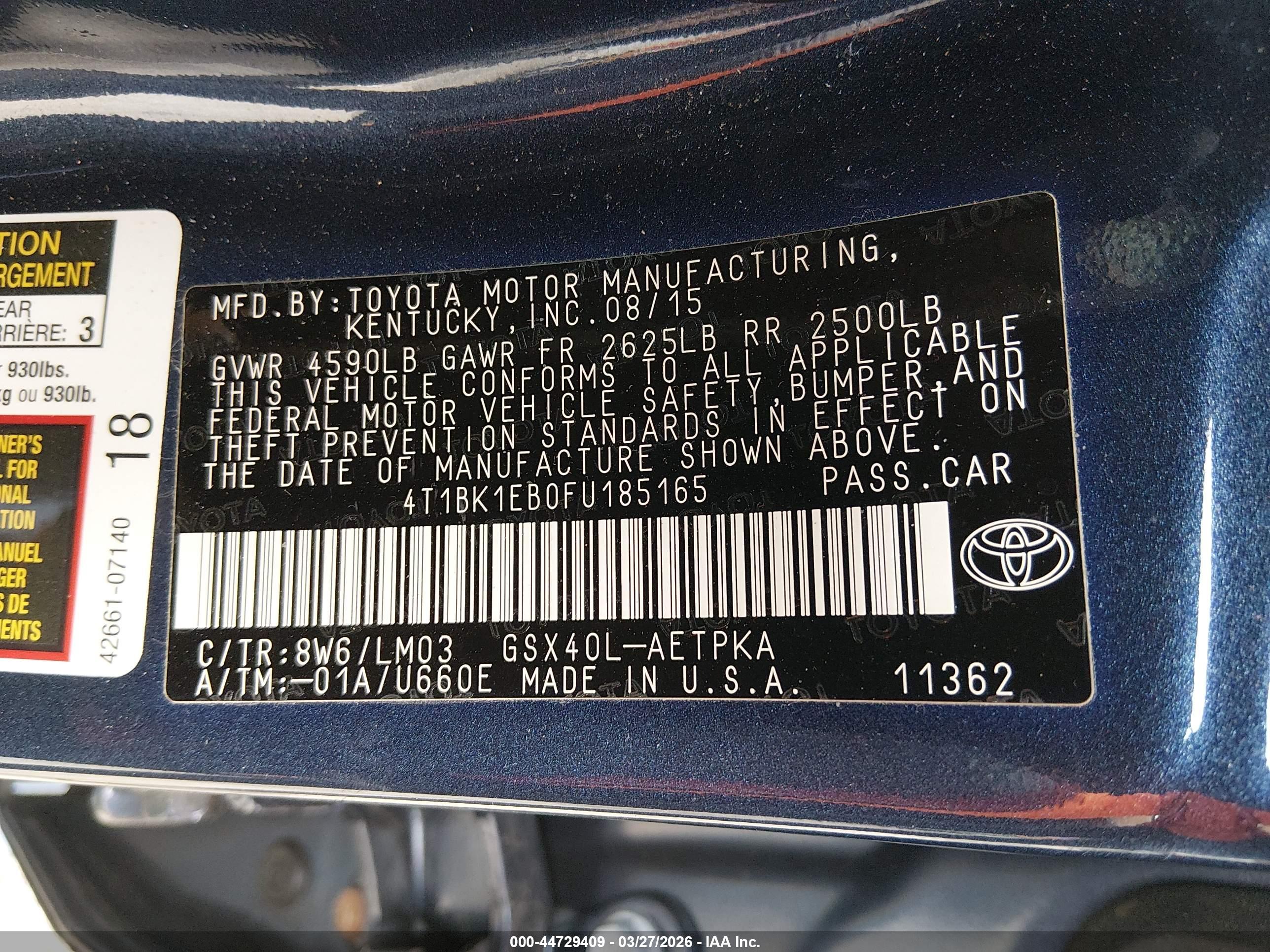 TOYOTA AVALON image 9