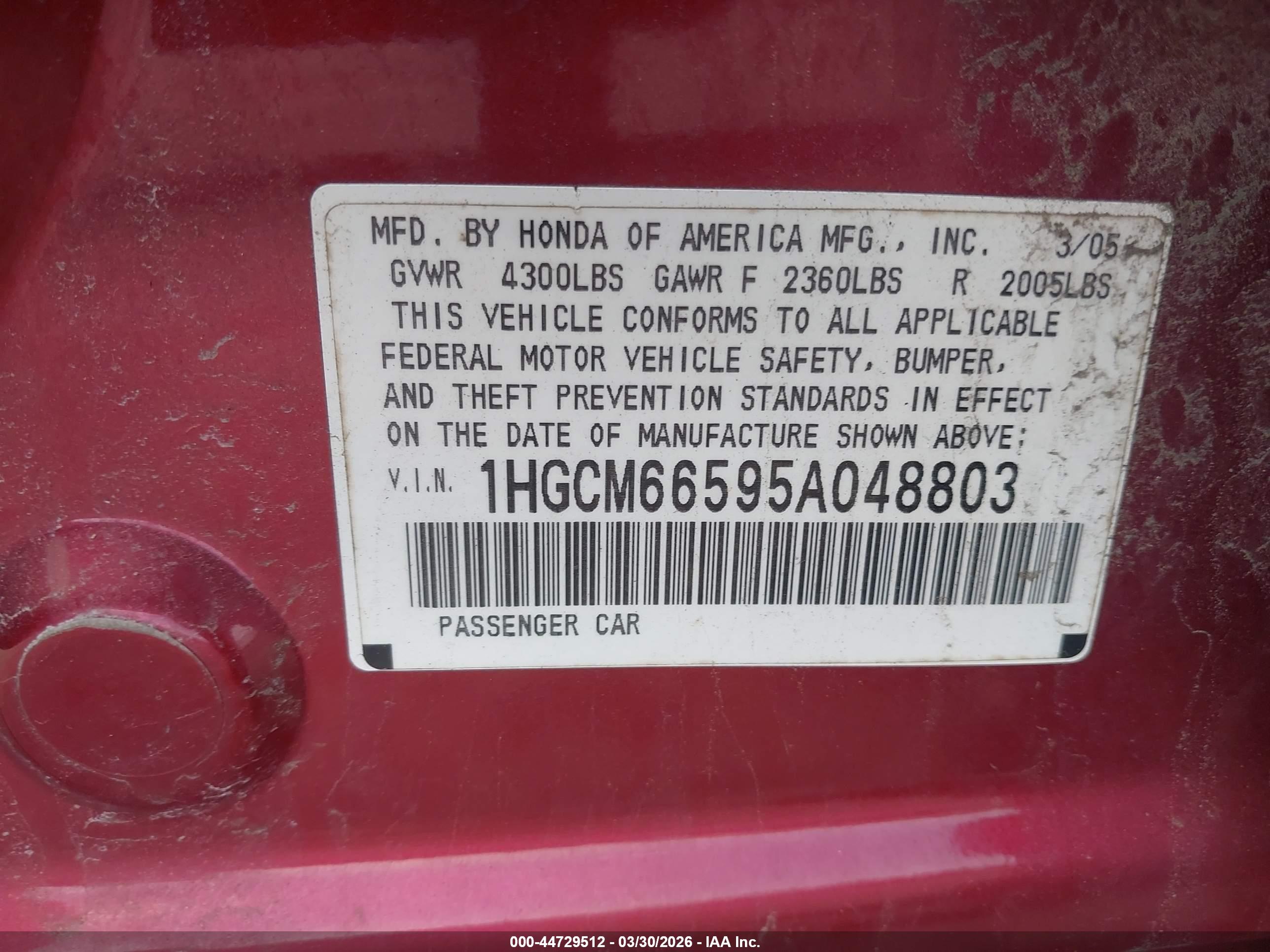 HONDA ACCORD image 9