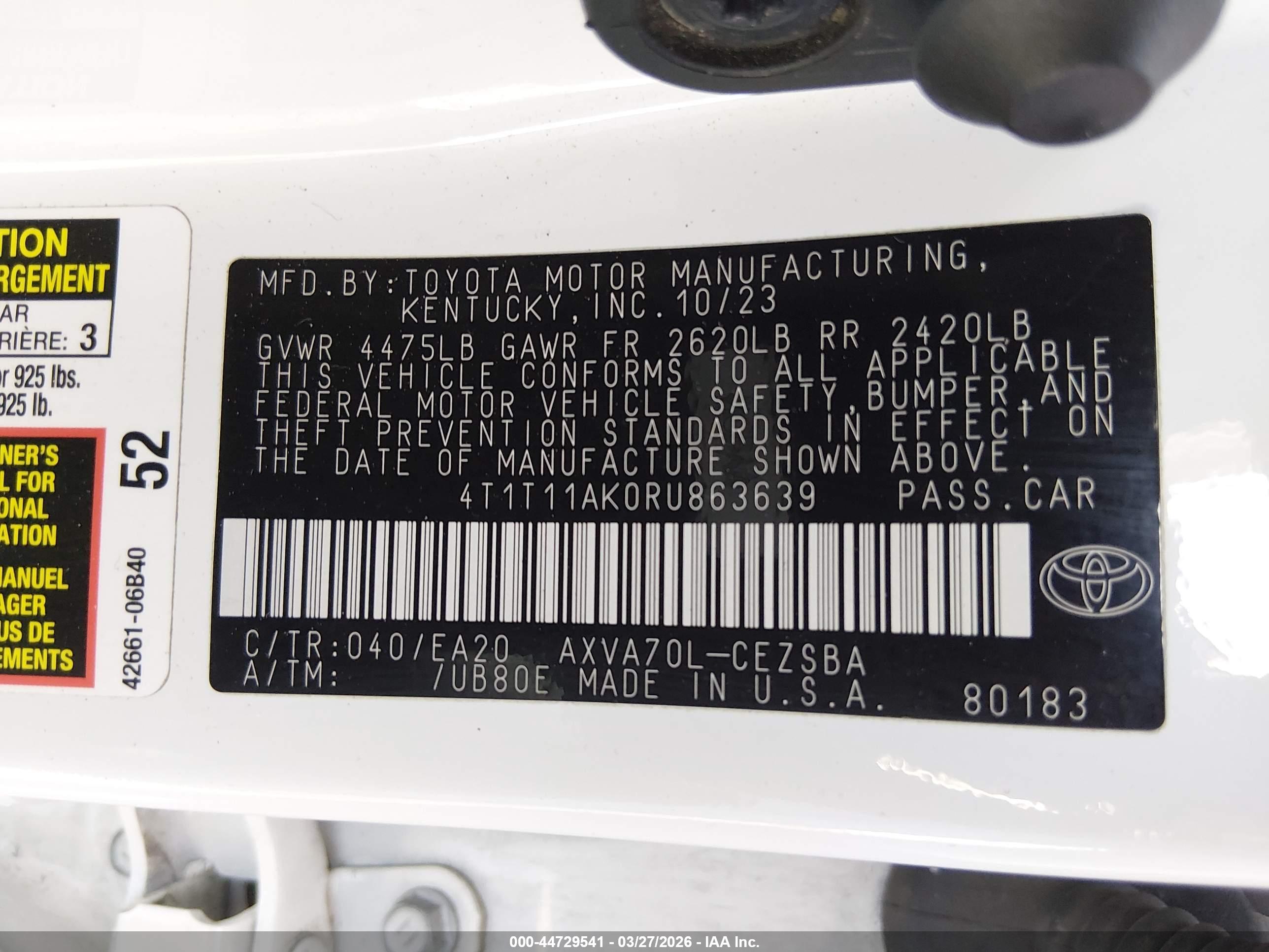 TOYOTA CAMRY image 9