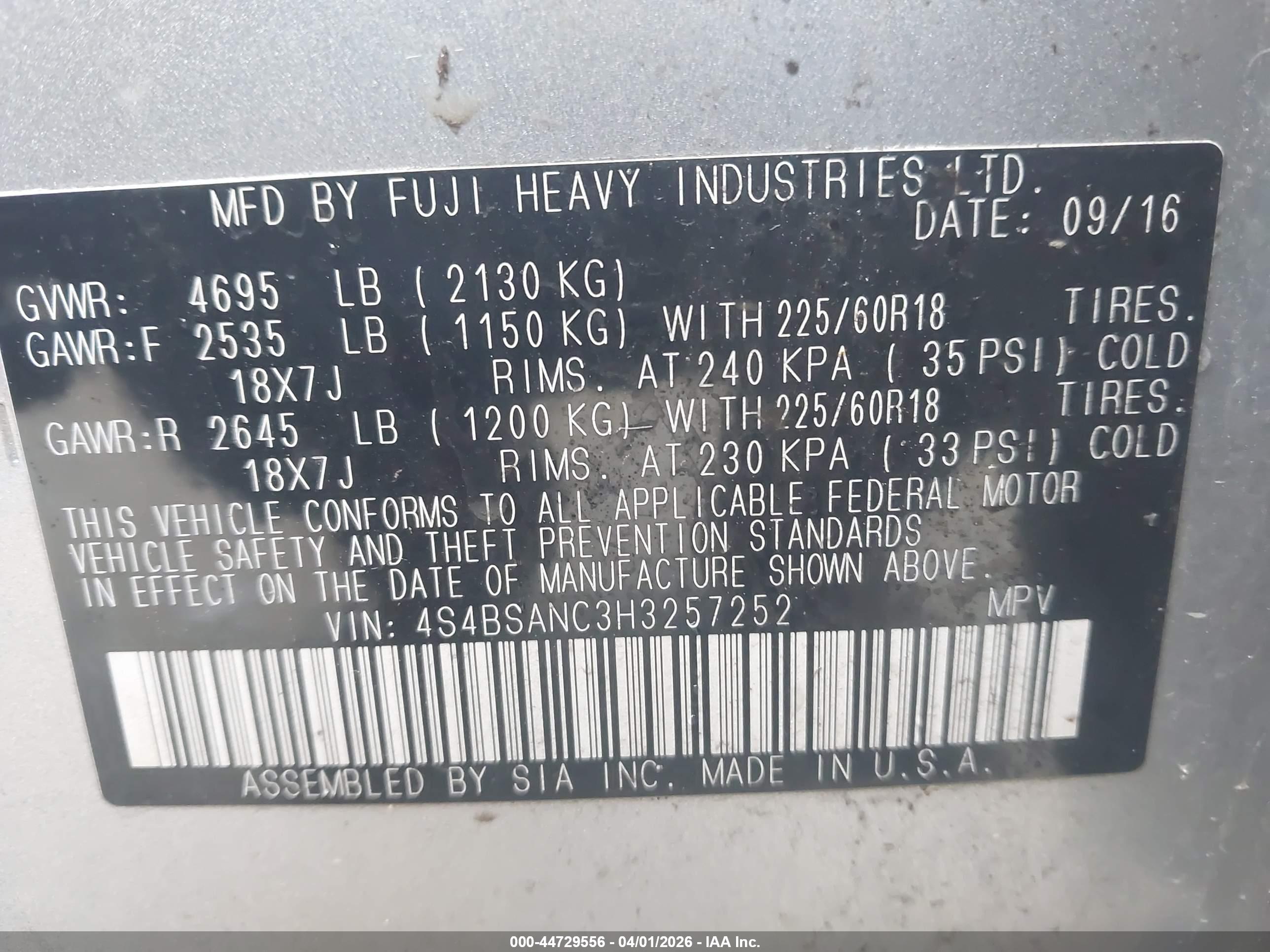 SUBARU OUTBACK image 9