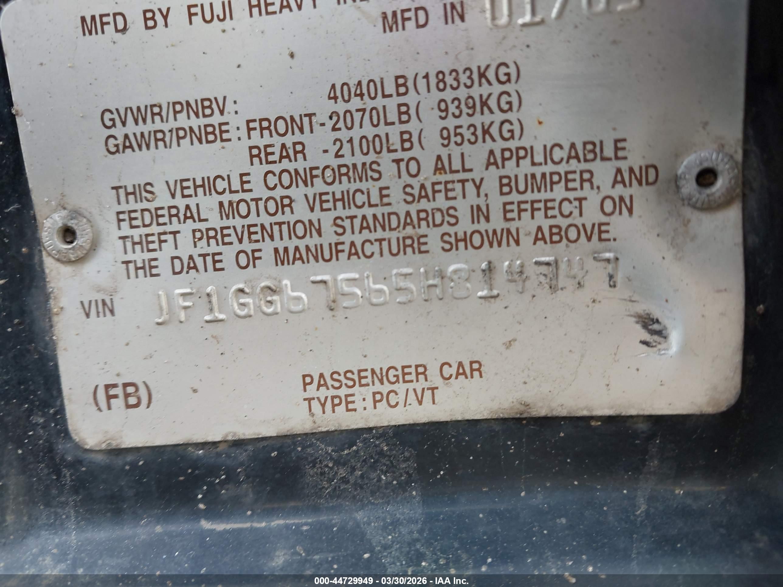 SUBARU IMPREZA image 9