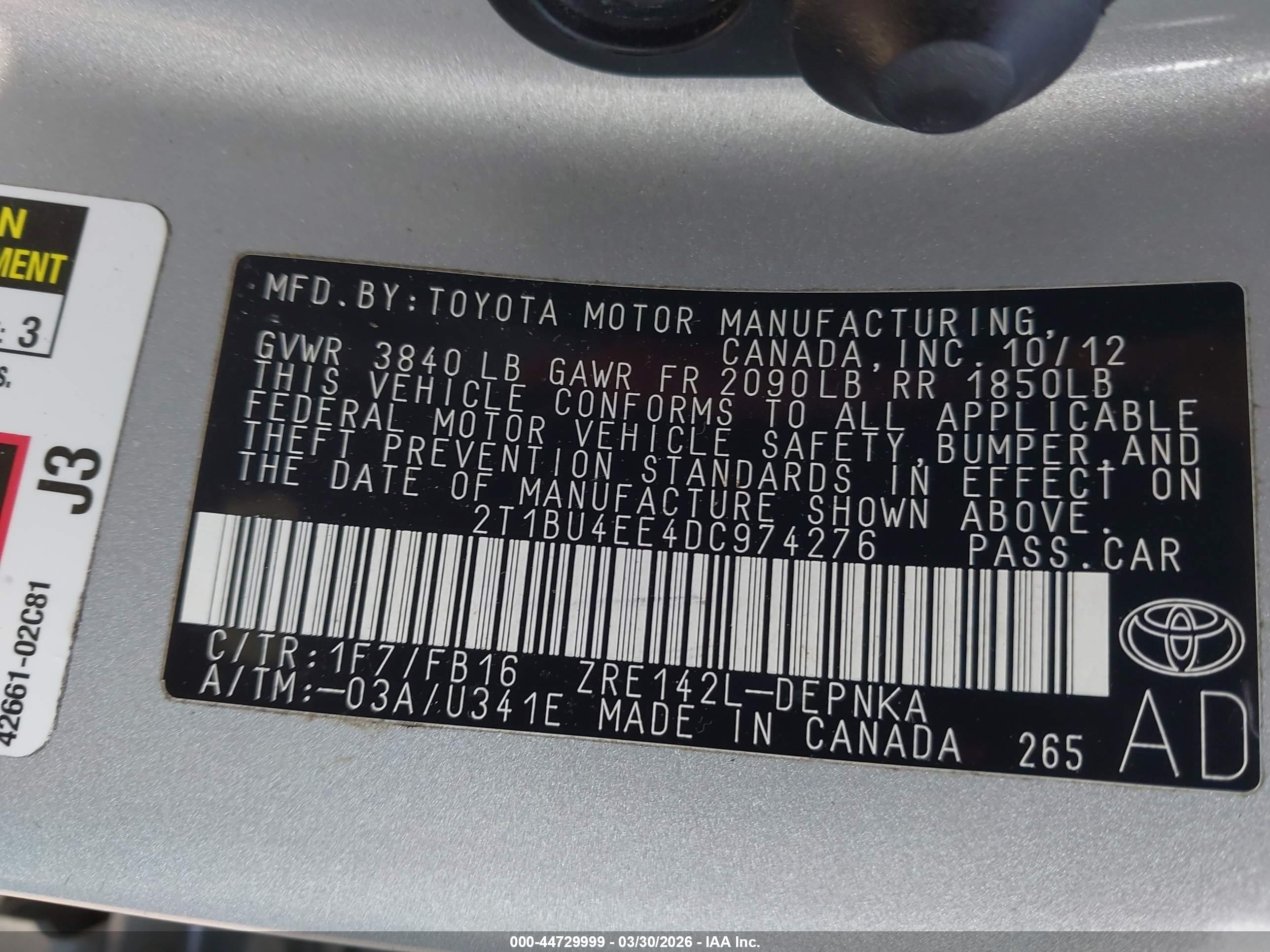 TOYOTA COROLLA image 9