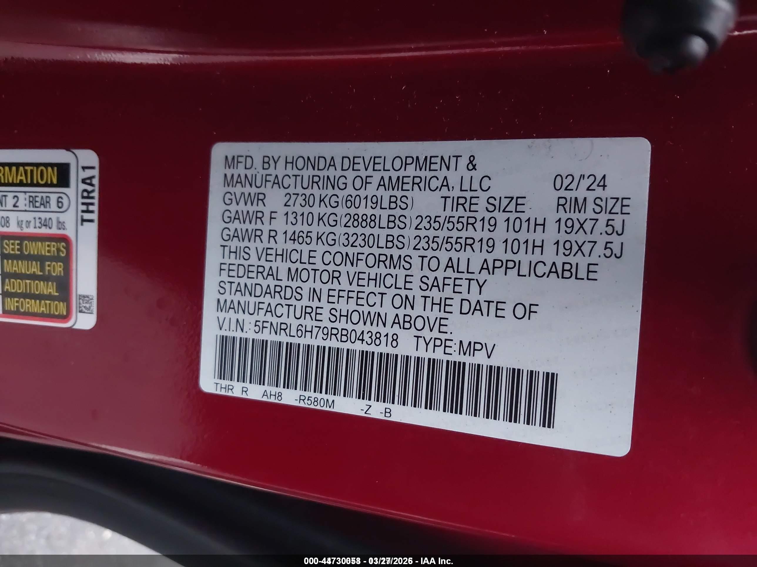 HONDA ODYSSEY image 9