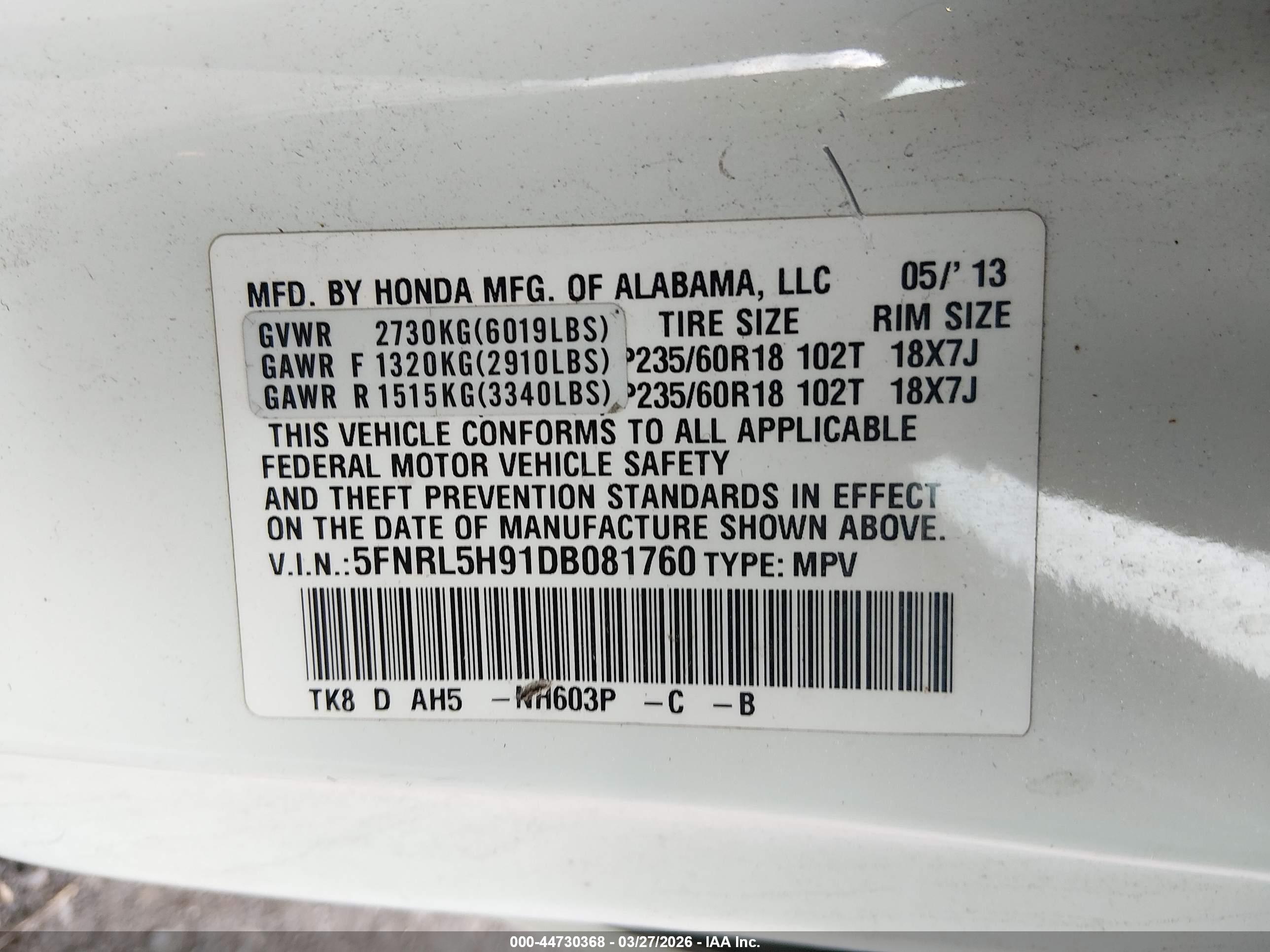 HONDA ODYSSEY image 9