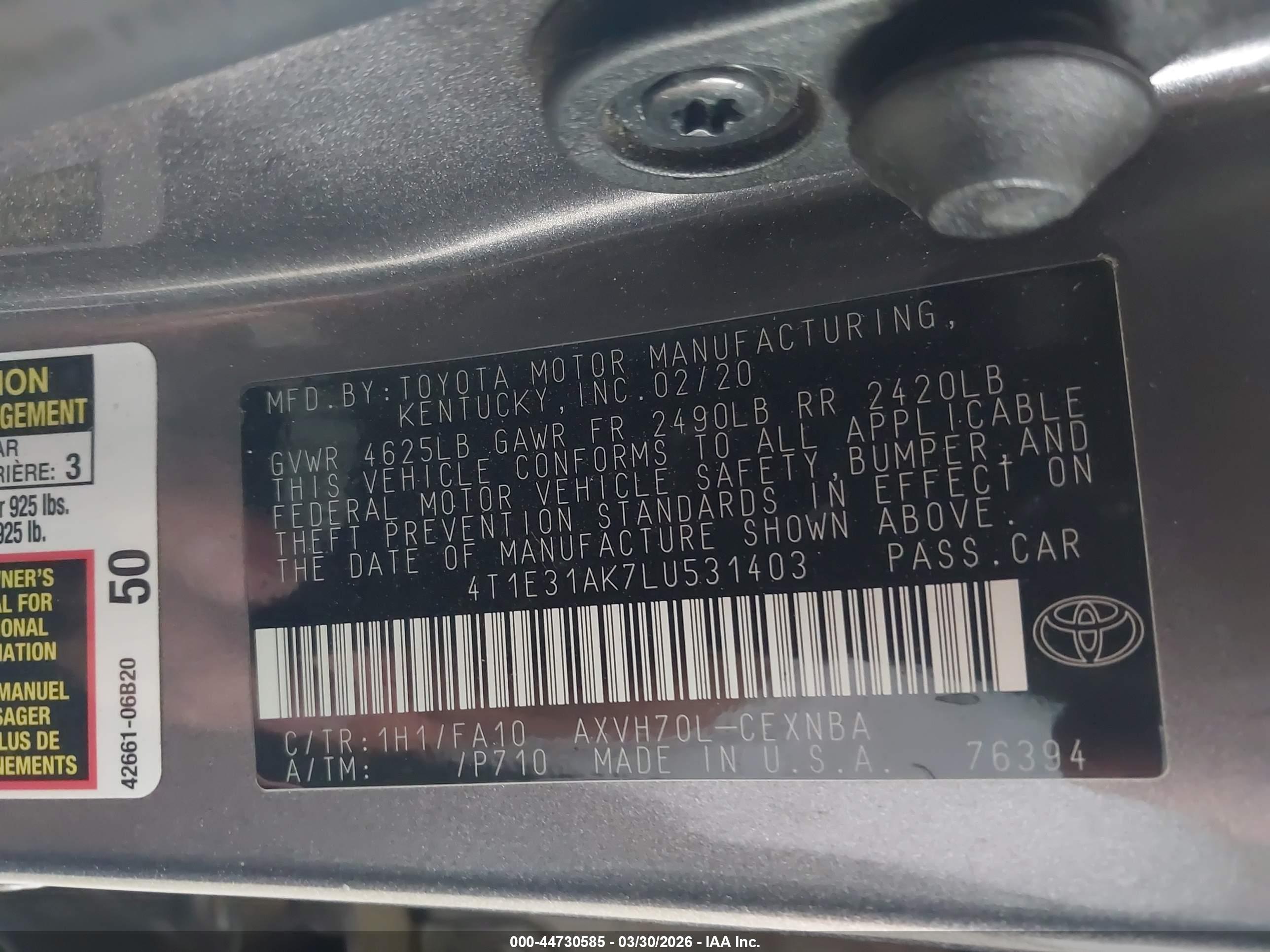 TOYOTA CAMRY image 9