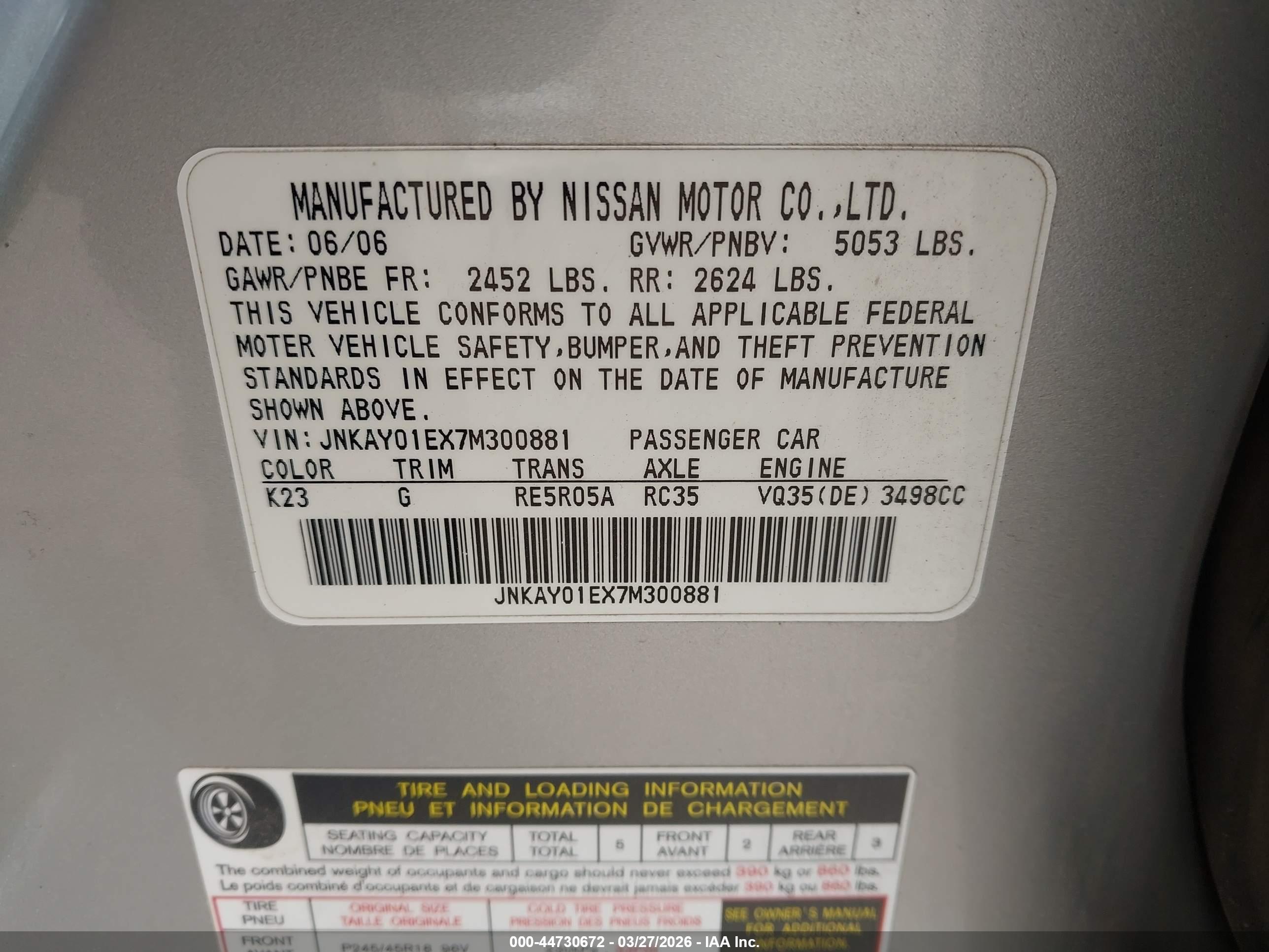 INFINITI M35 image 9