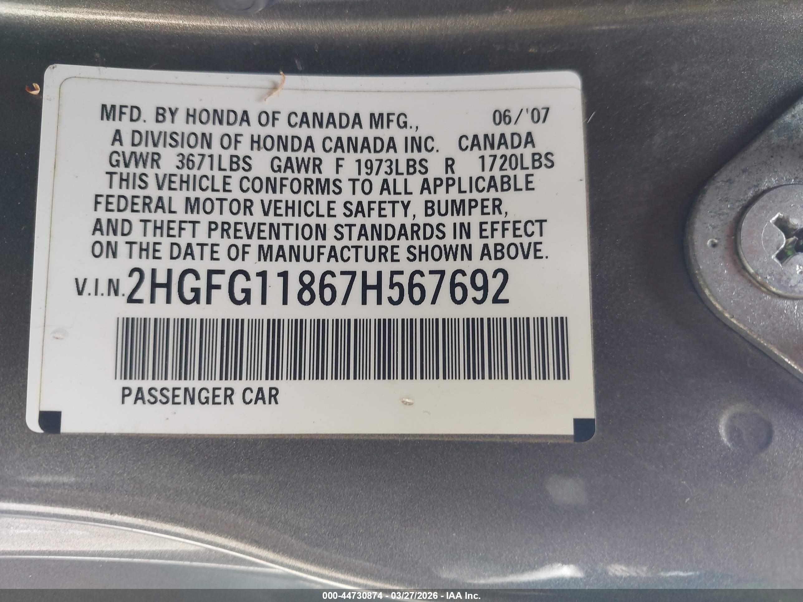 HONDA CIVIC image 9