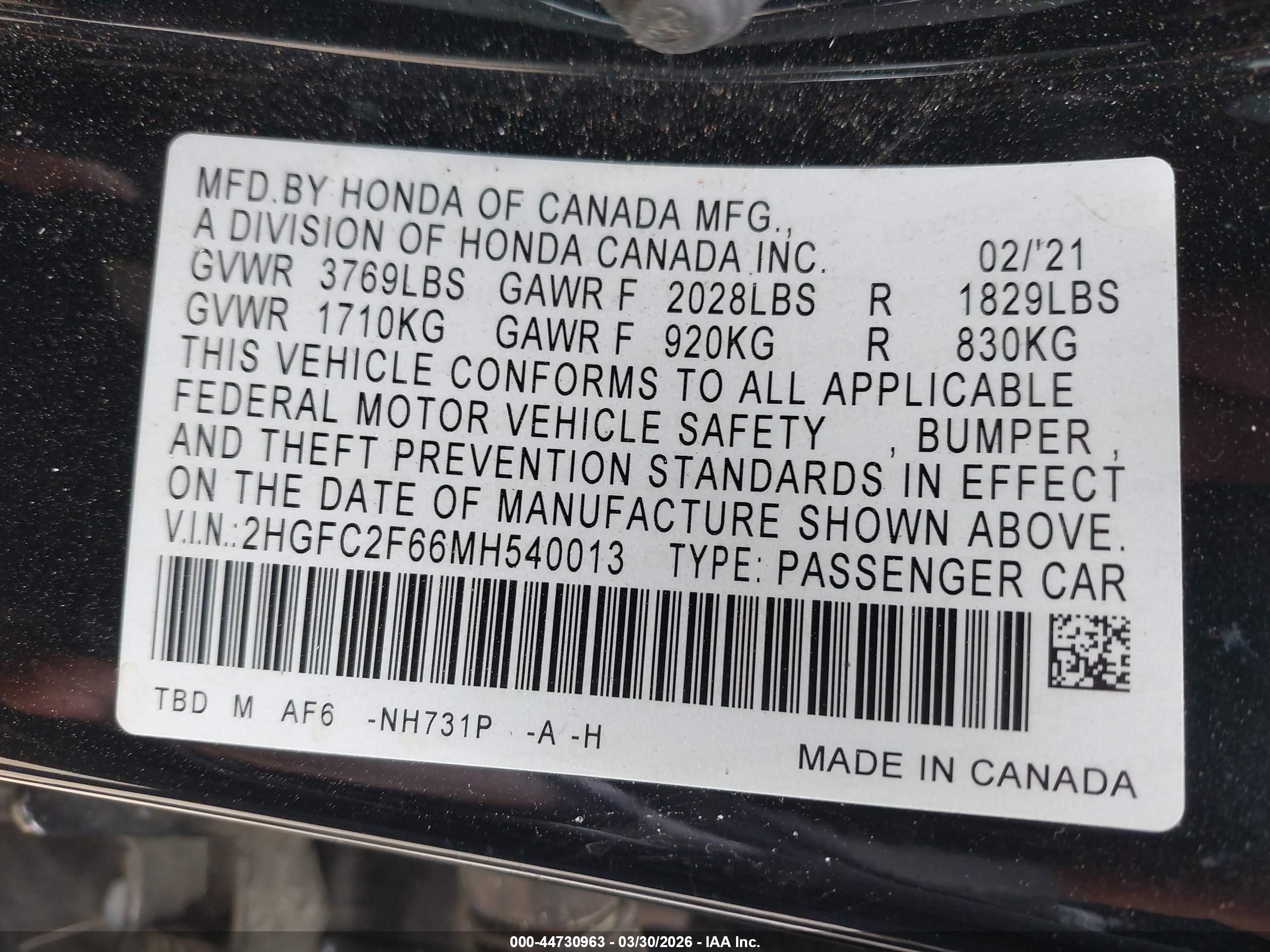 HONDA CIVIC image 9