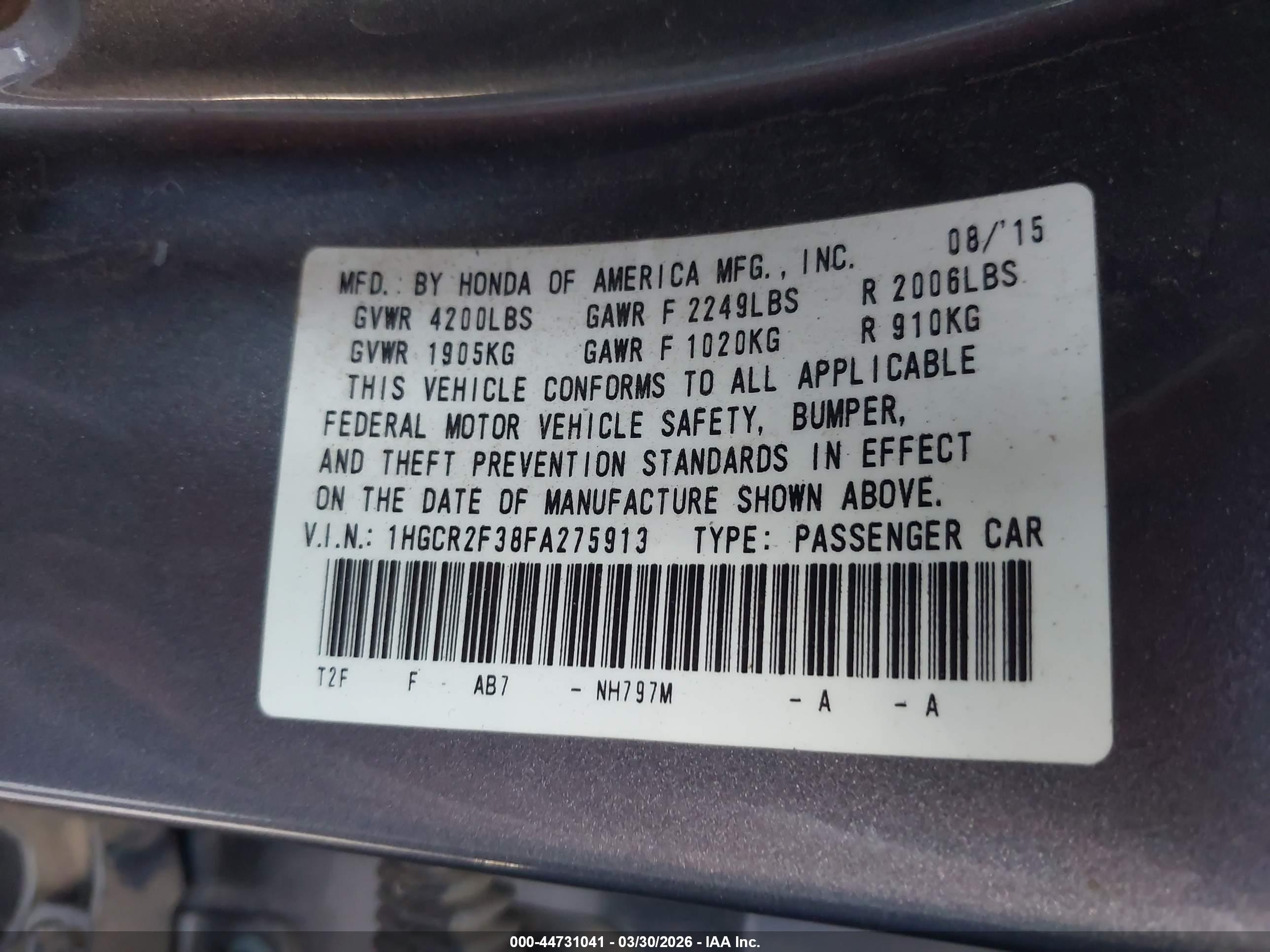 HONDA ACCORD image 9