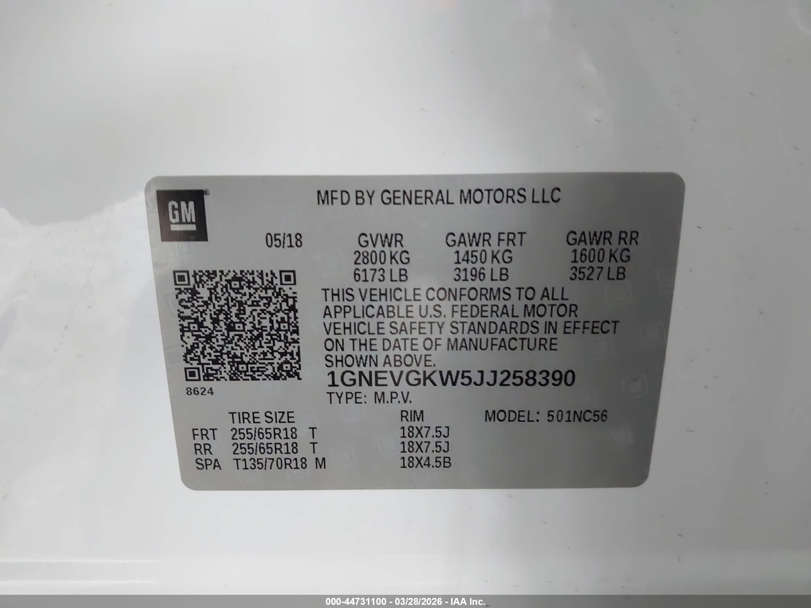 CHEVROLET TRAVERSE image 9