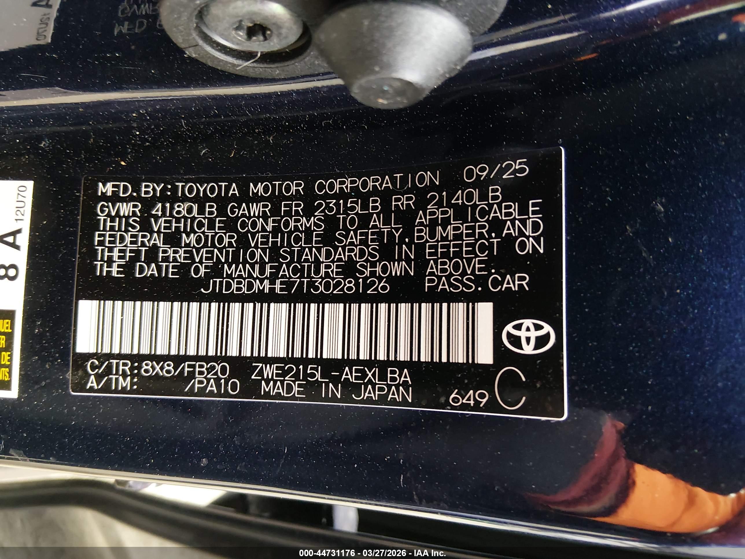 TOYOTA COROLLA image 9