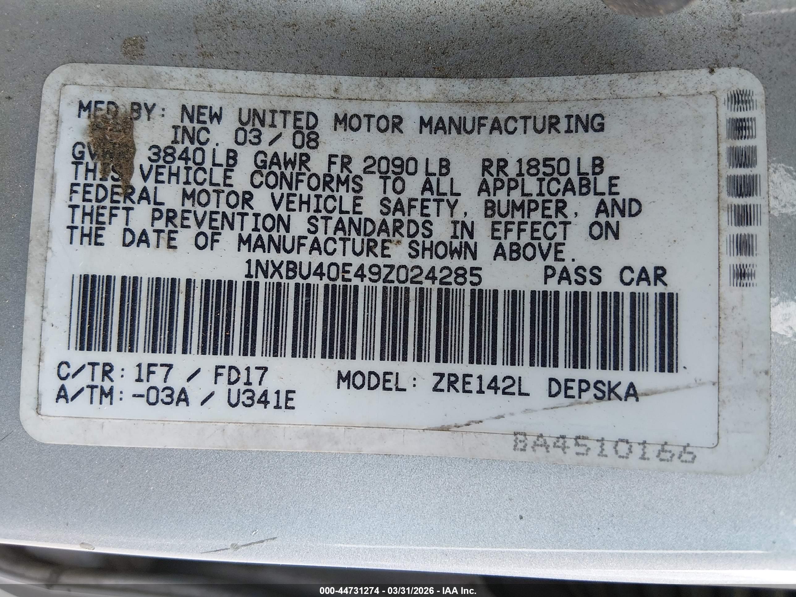 TOYOTA COROLLA image 9