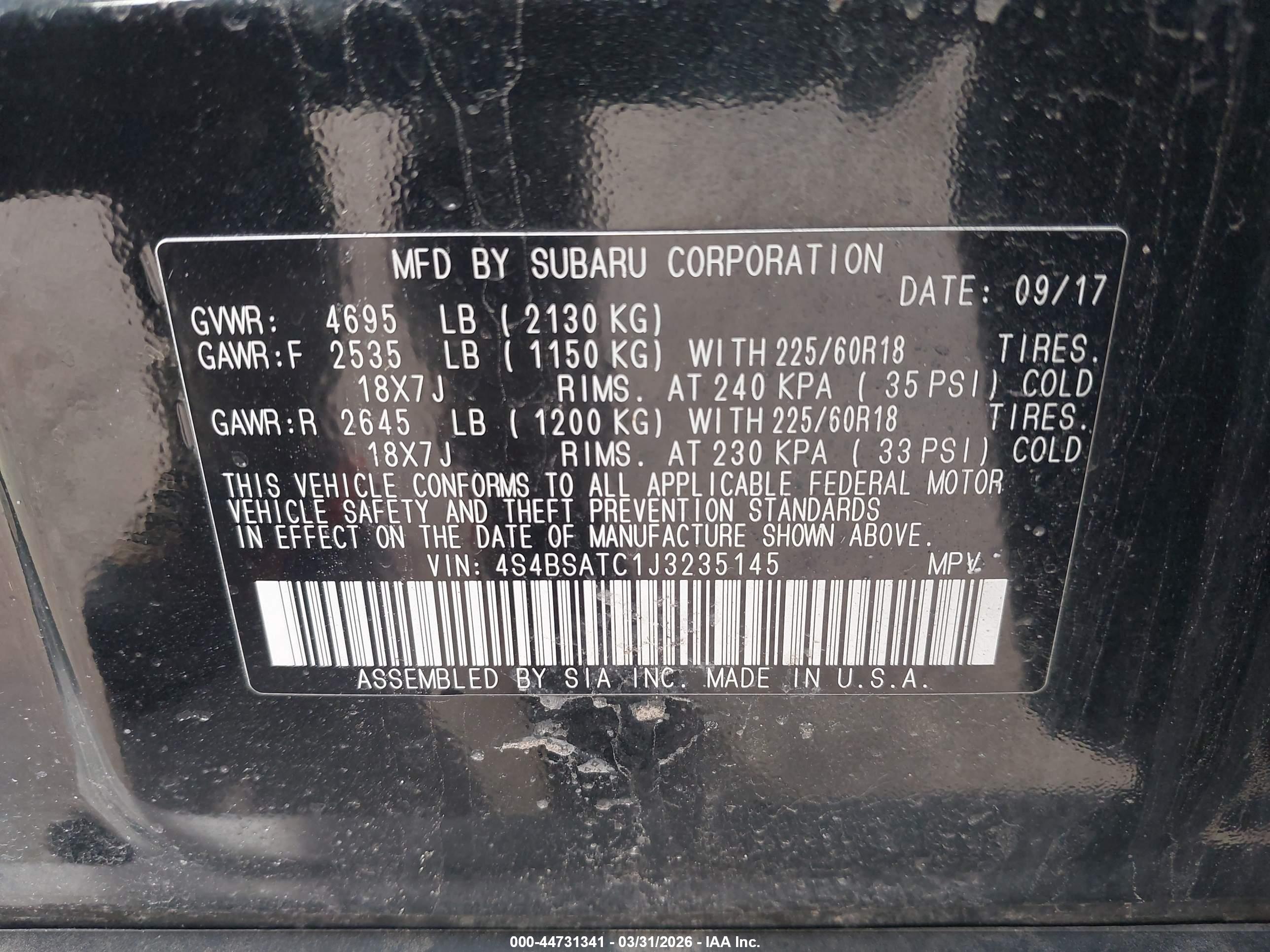 SUBARU OUTBACK image 9