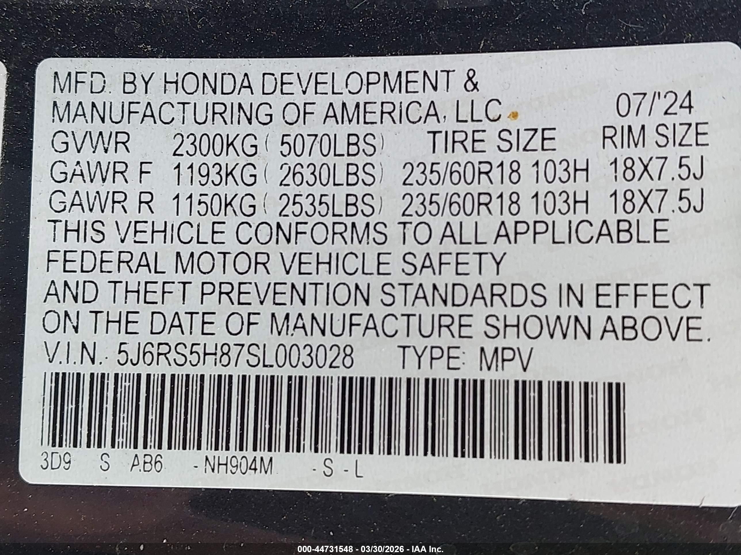 HONDA CR-V image 9
