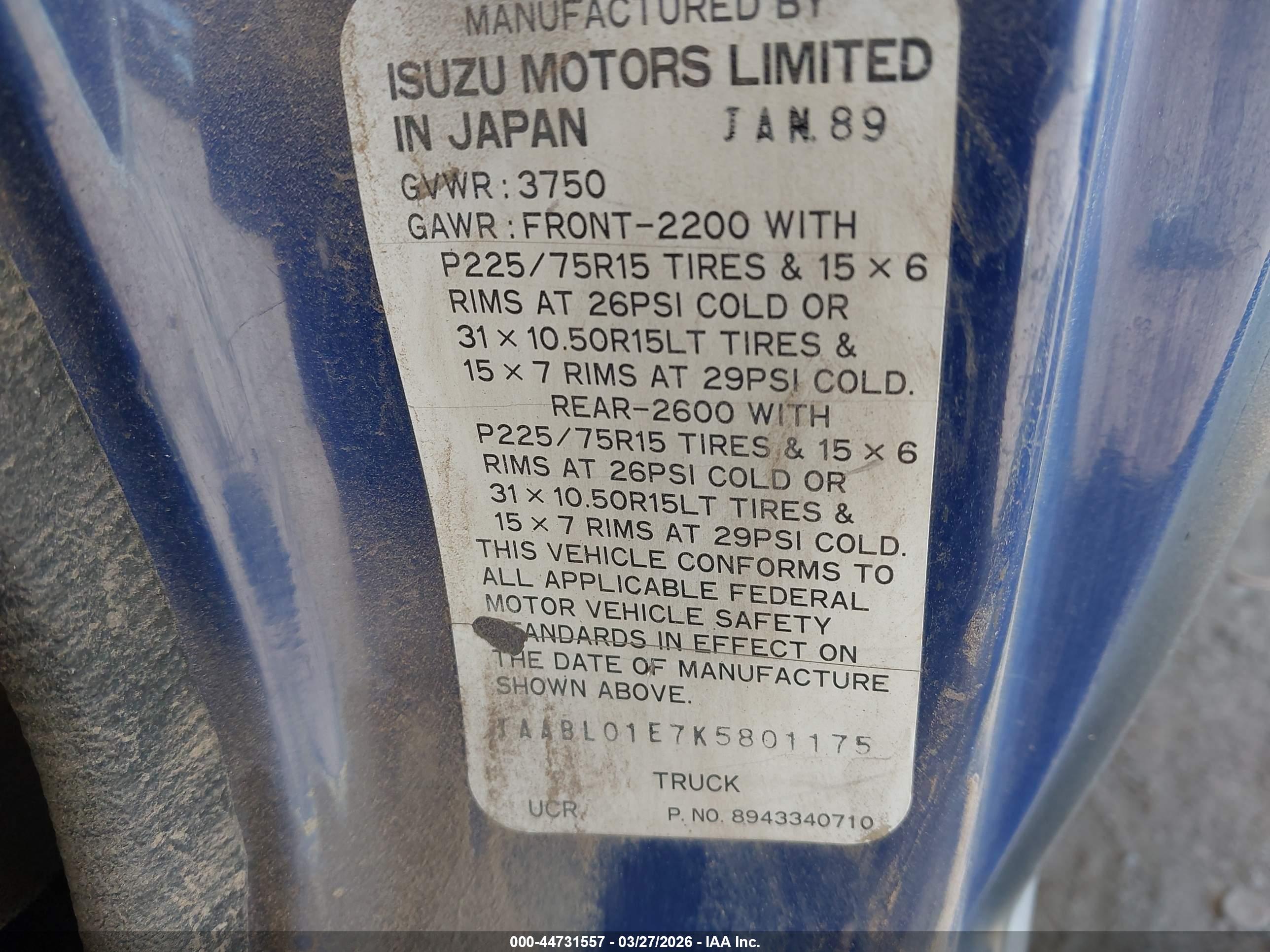 ISUZU AMIGO image 9