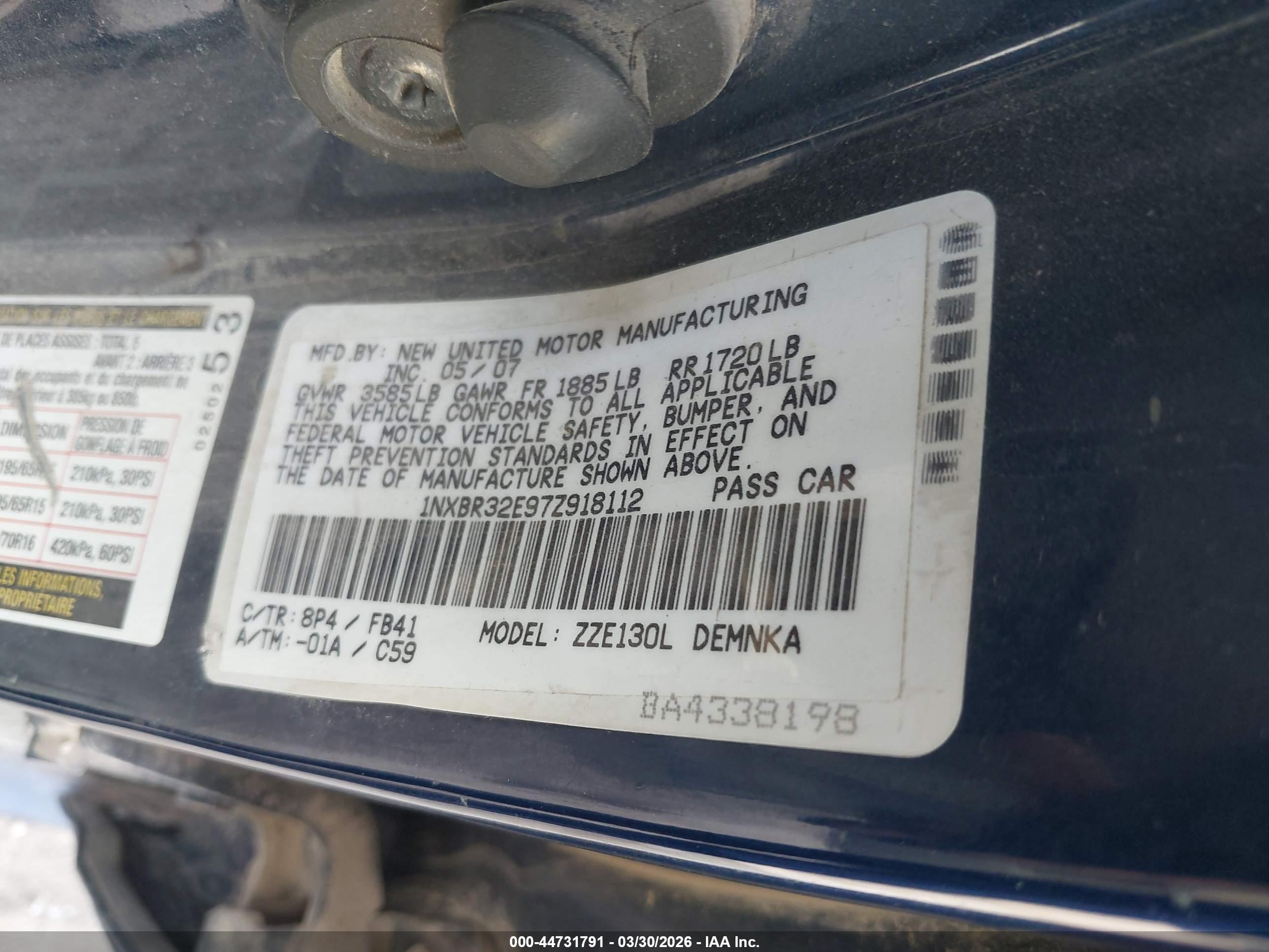 TOYOTA COROLLA image 9