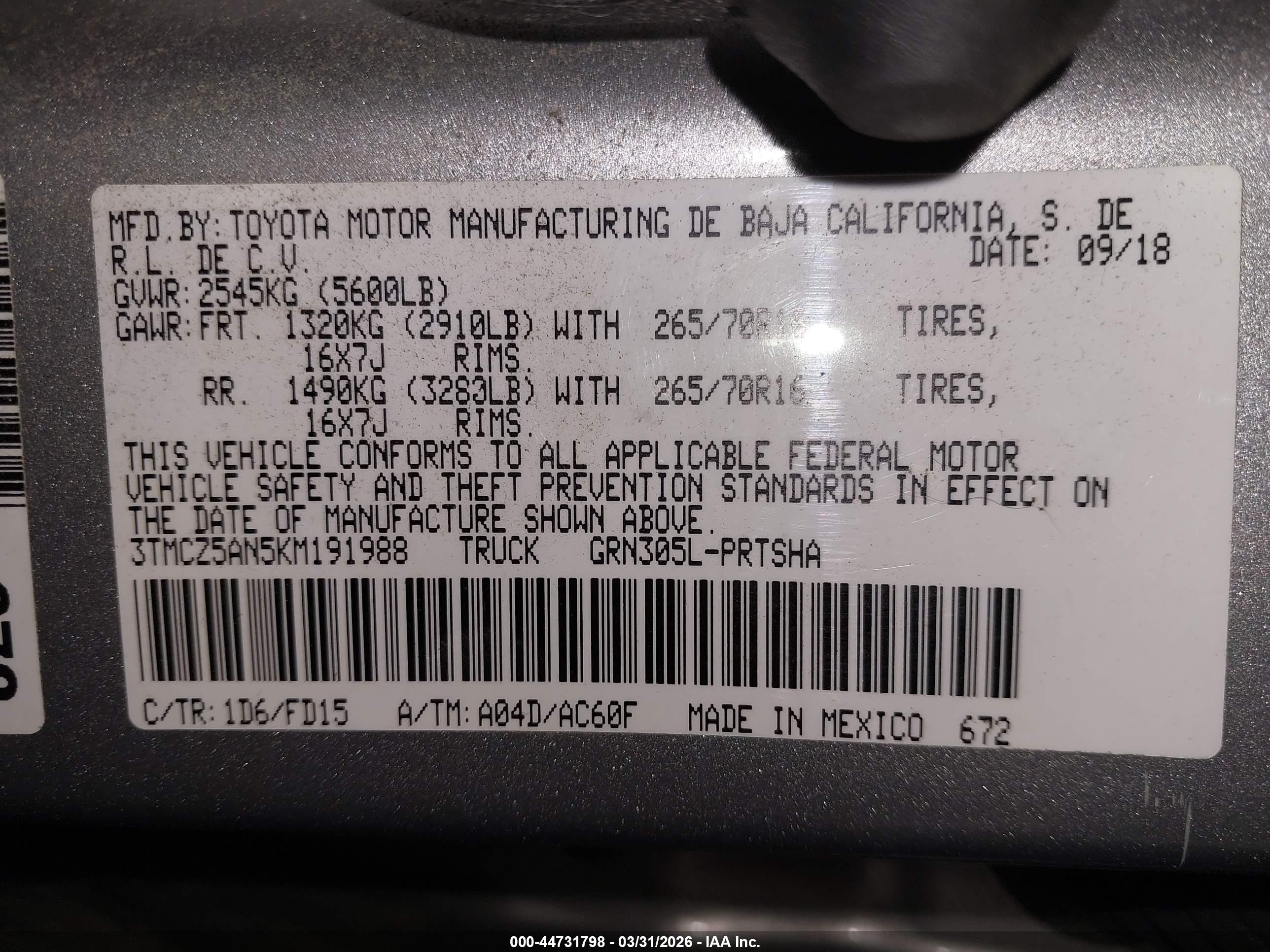 TOYOTA TACOMA image 9