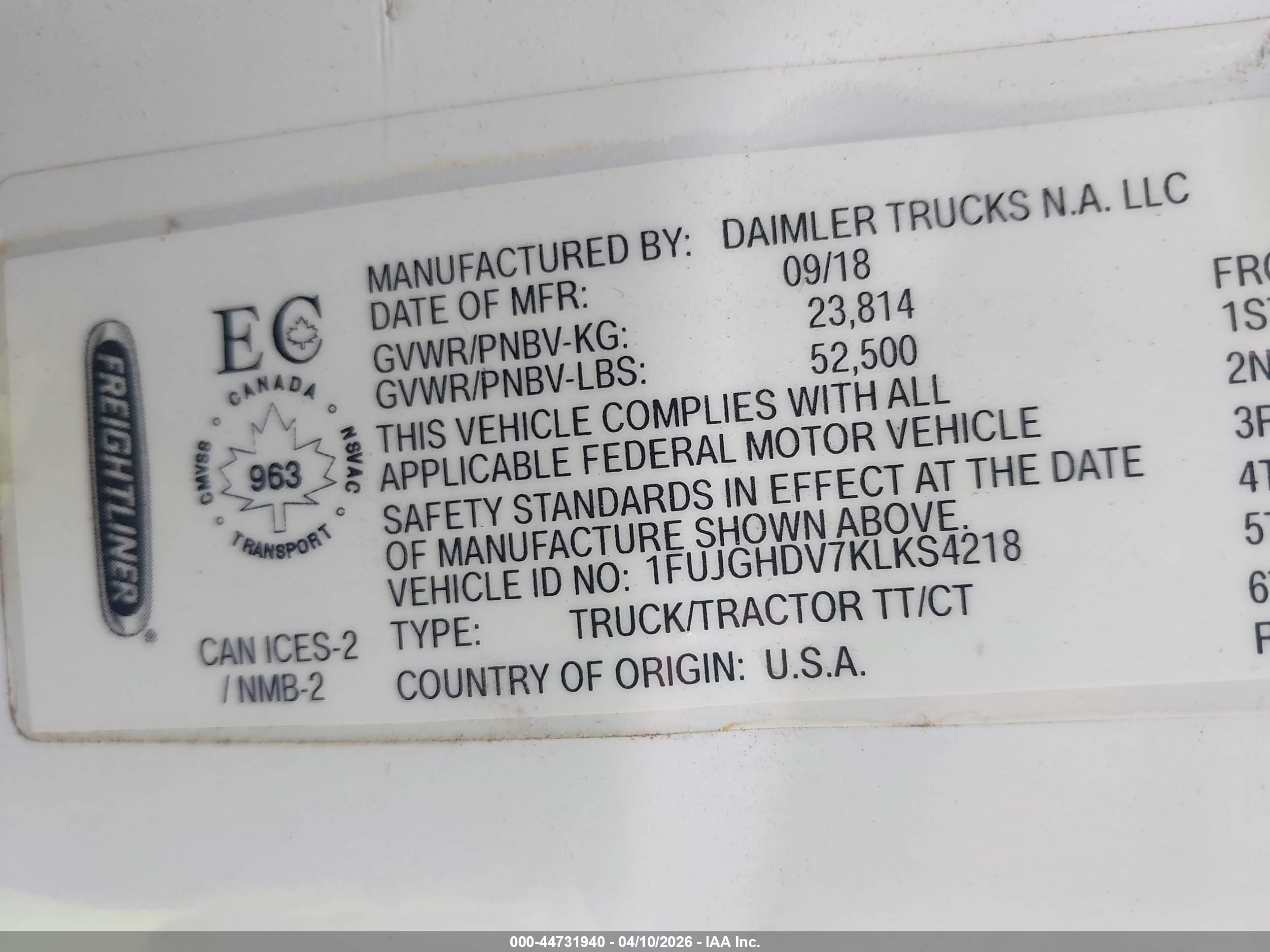 FREIGHTLINER CASCADIA image 9