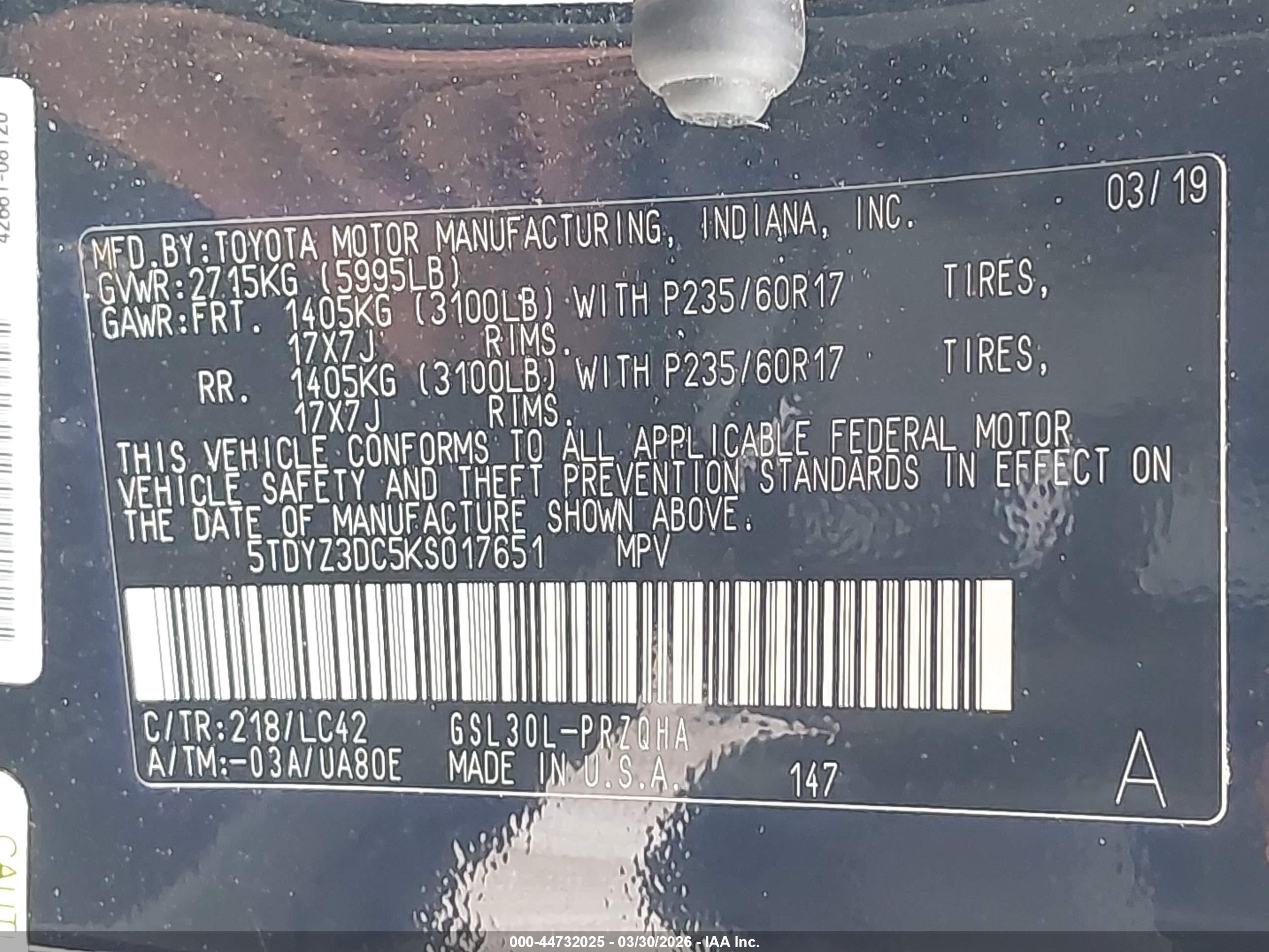 TOYOTA SIENNA image 9