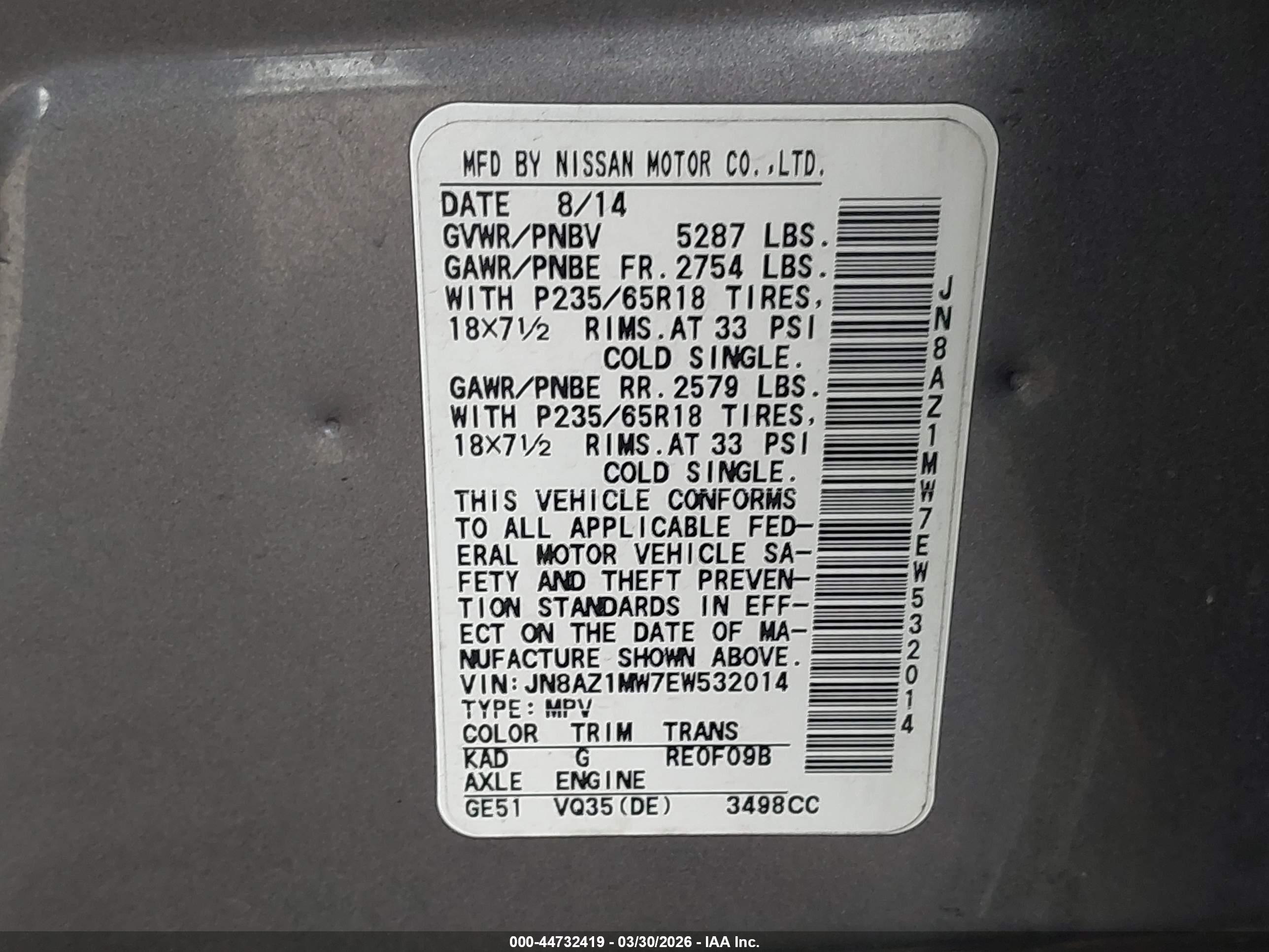 NISSAN MURANO image 9
