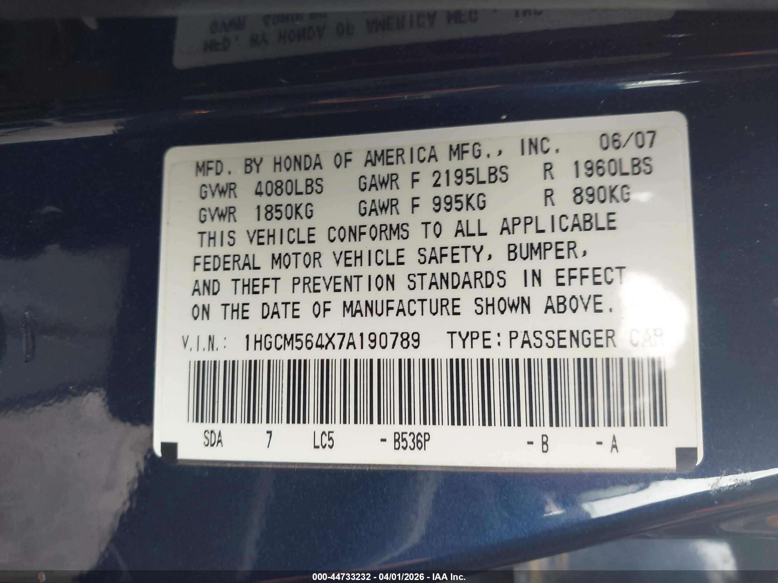 HONDA ACCORD image 9