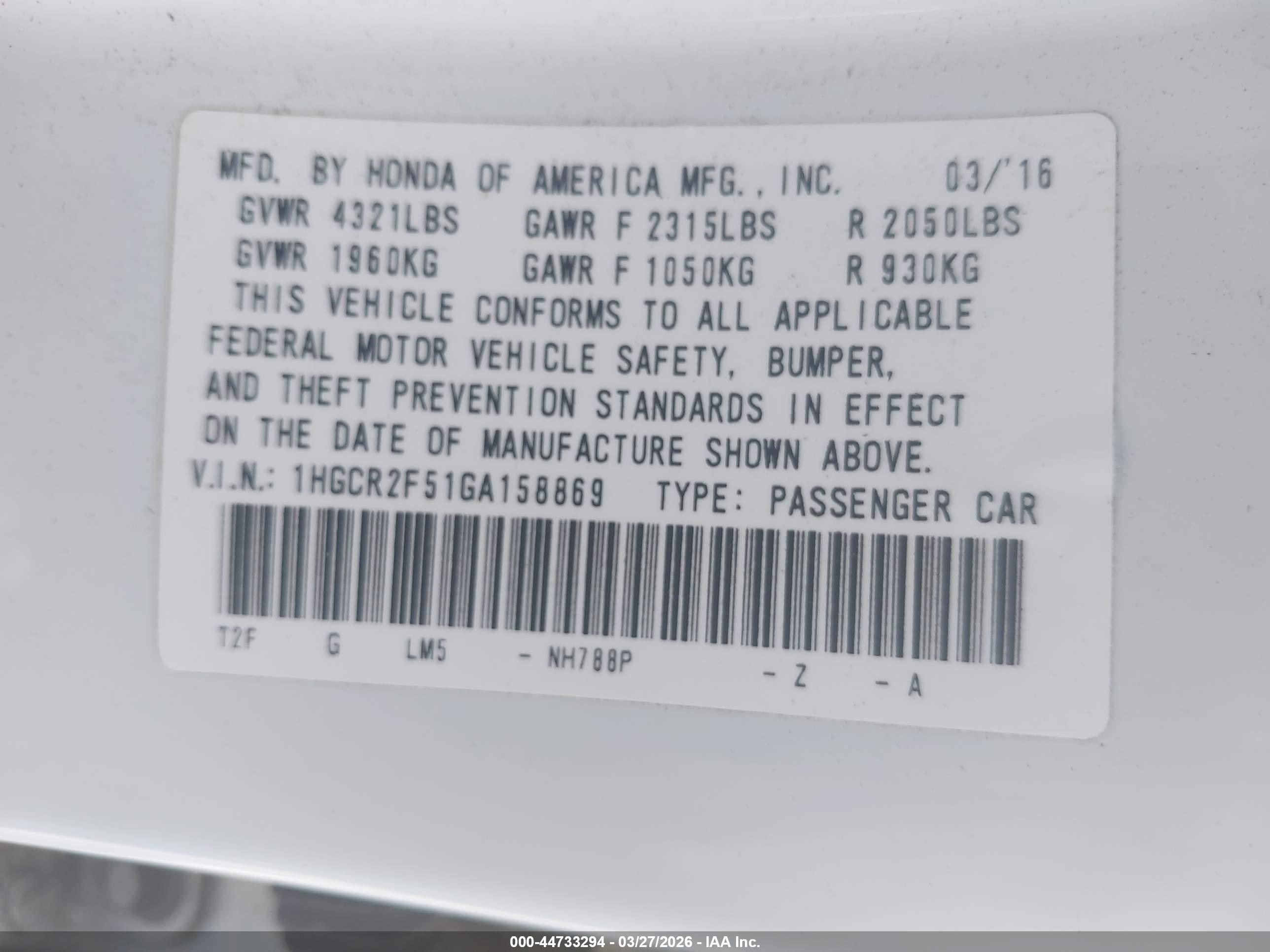 HONDA ACCORD image 9