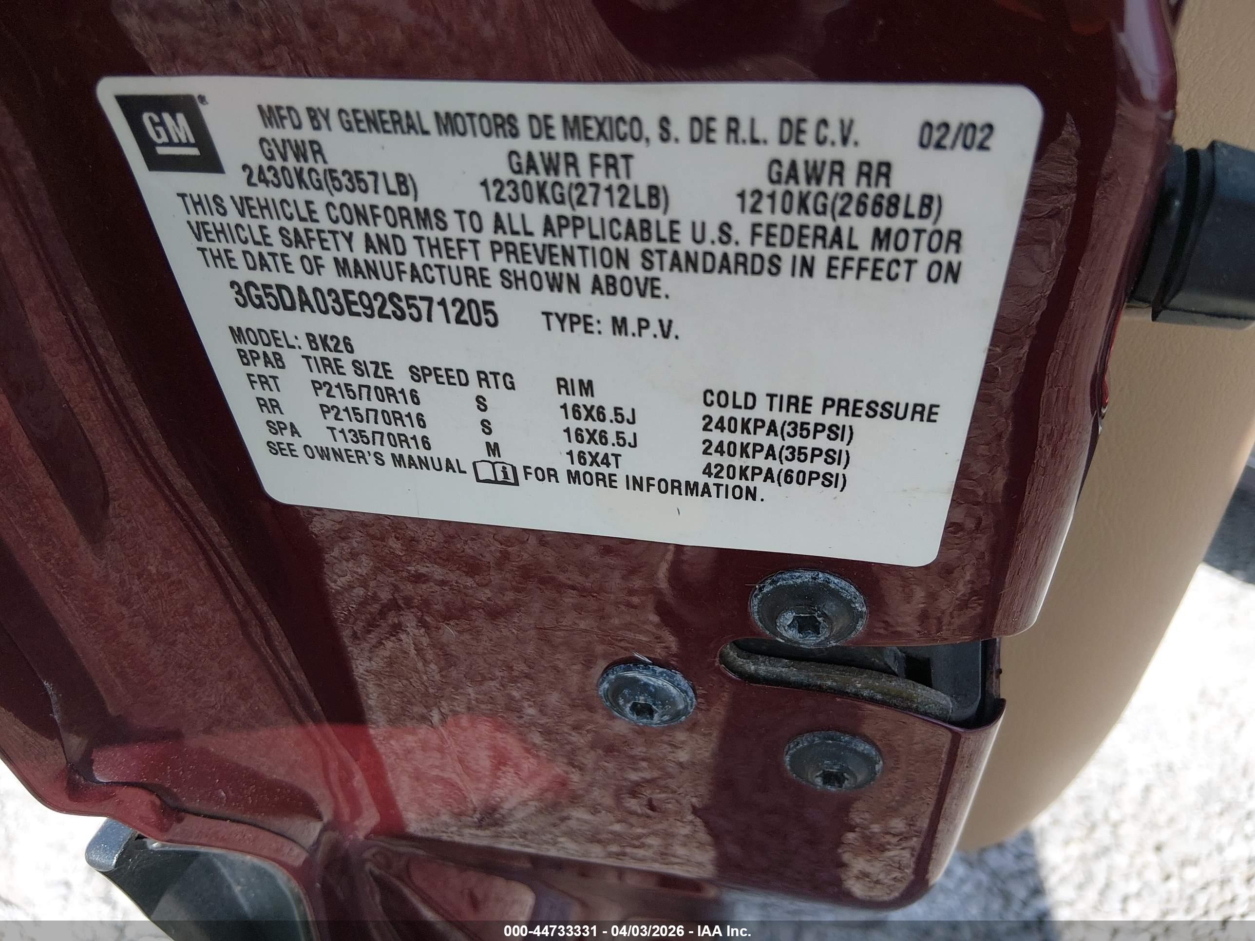 BUICK RENDEZVOUS image 9