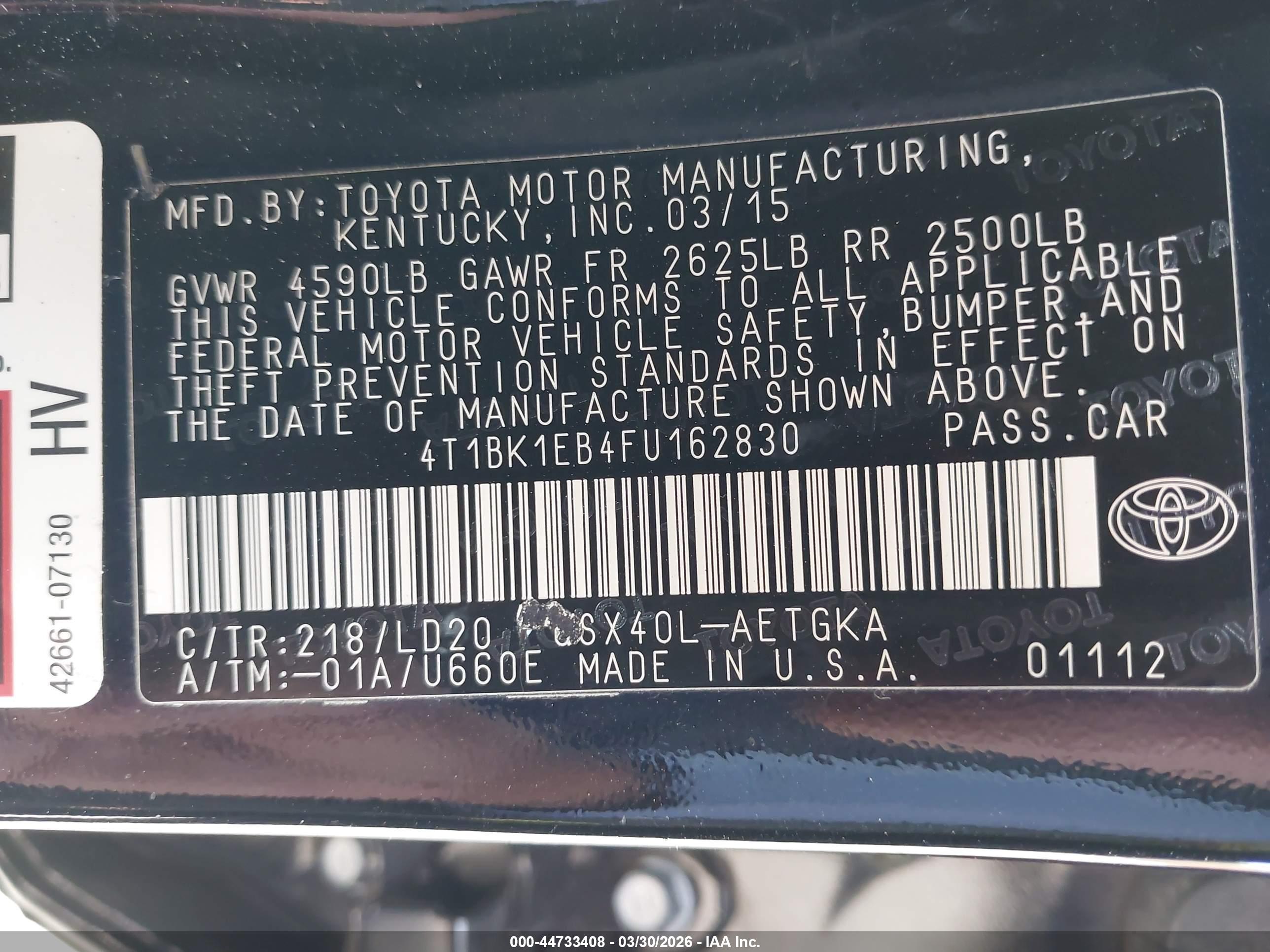 TOYOTA AVALON image 9