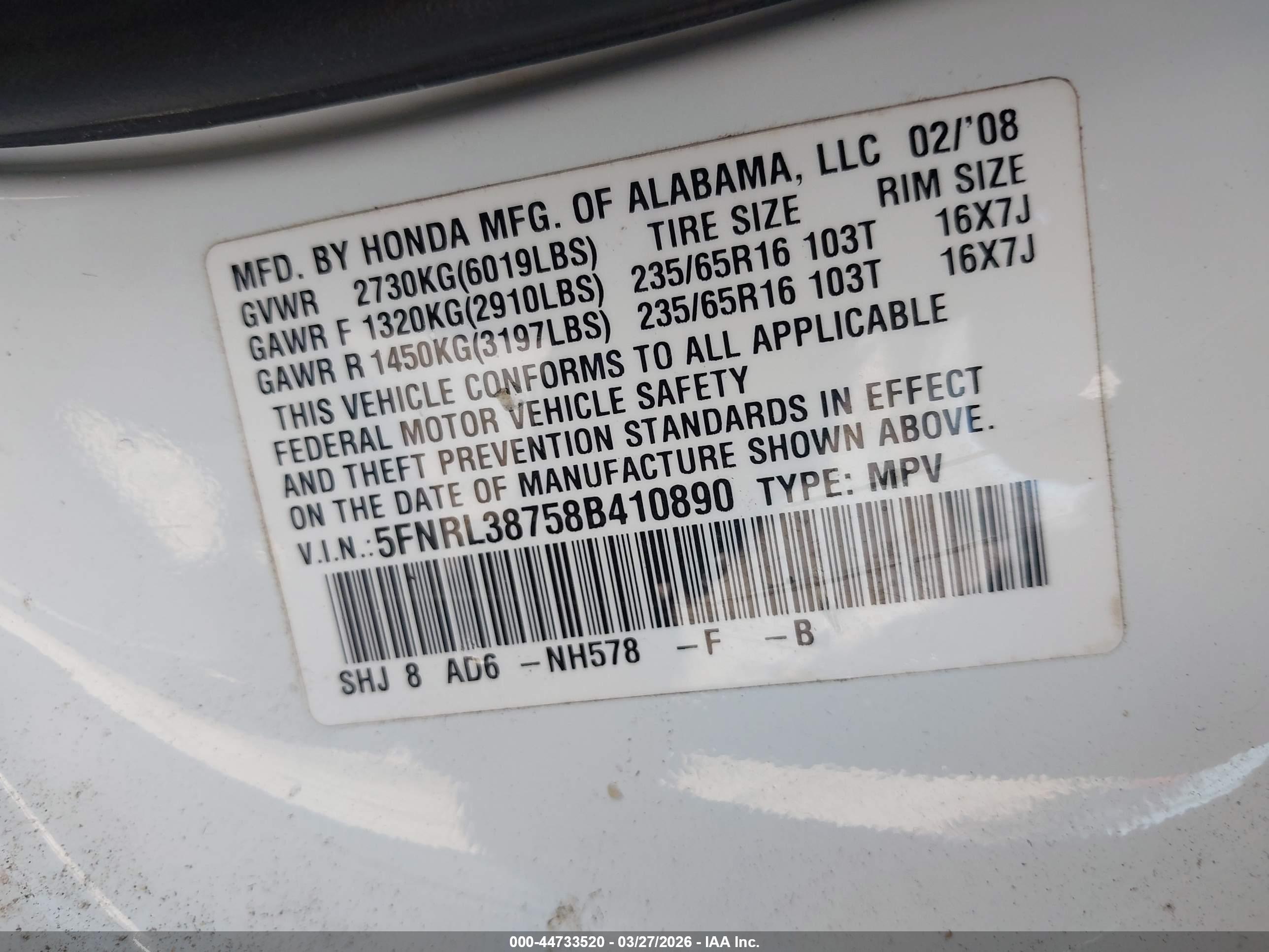 HONDA ODYSSEY image 9